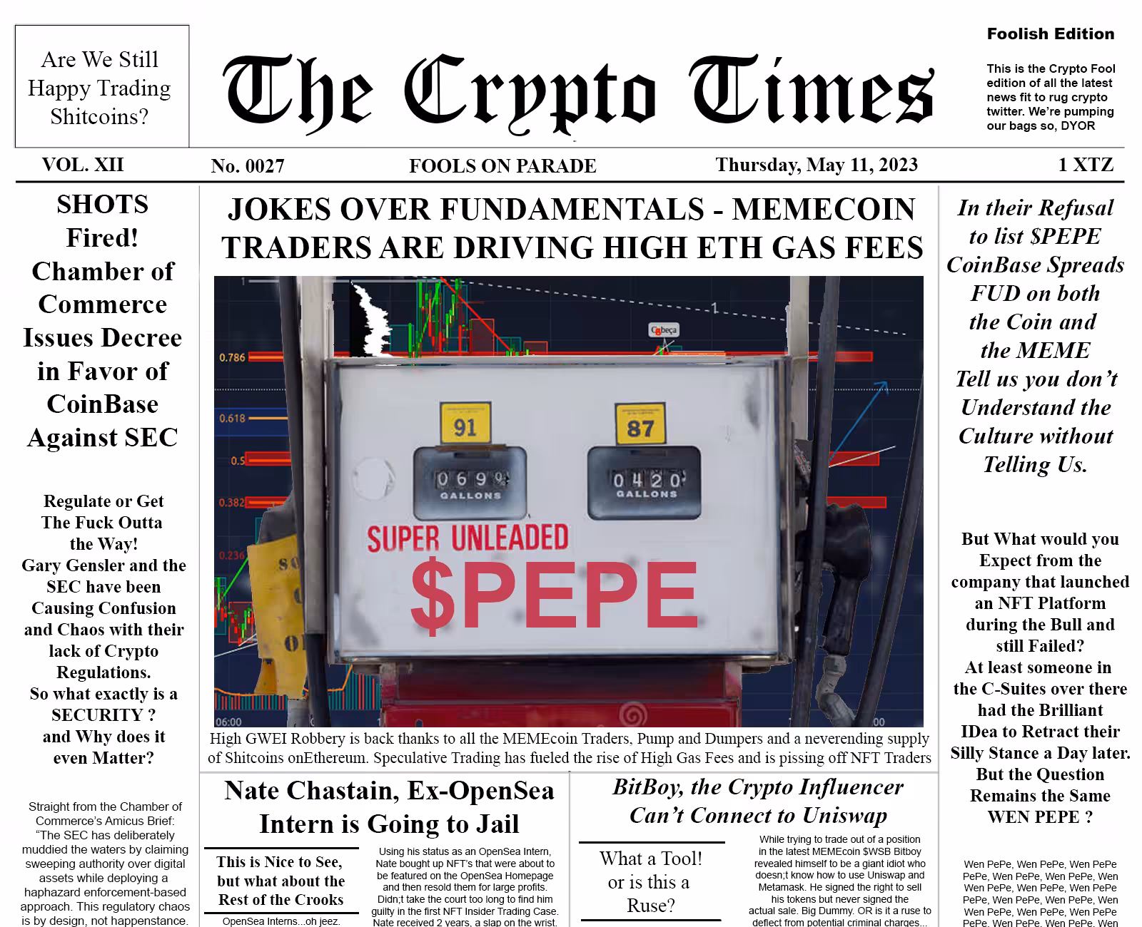 The Crypto Times 0027 - Fools on Parade