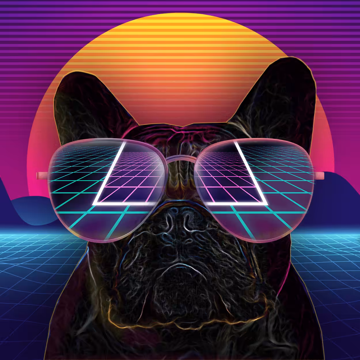 80s Retro Dog
