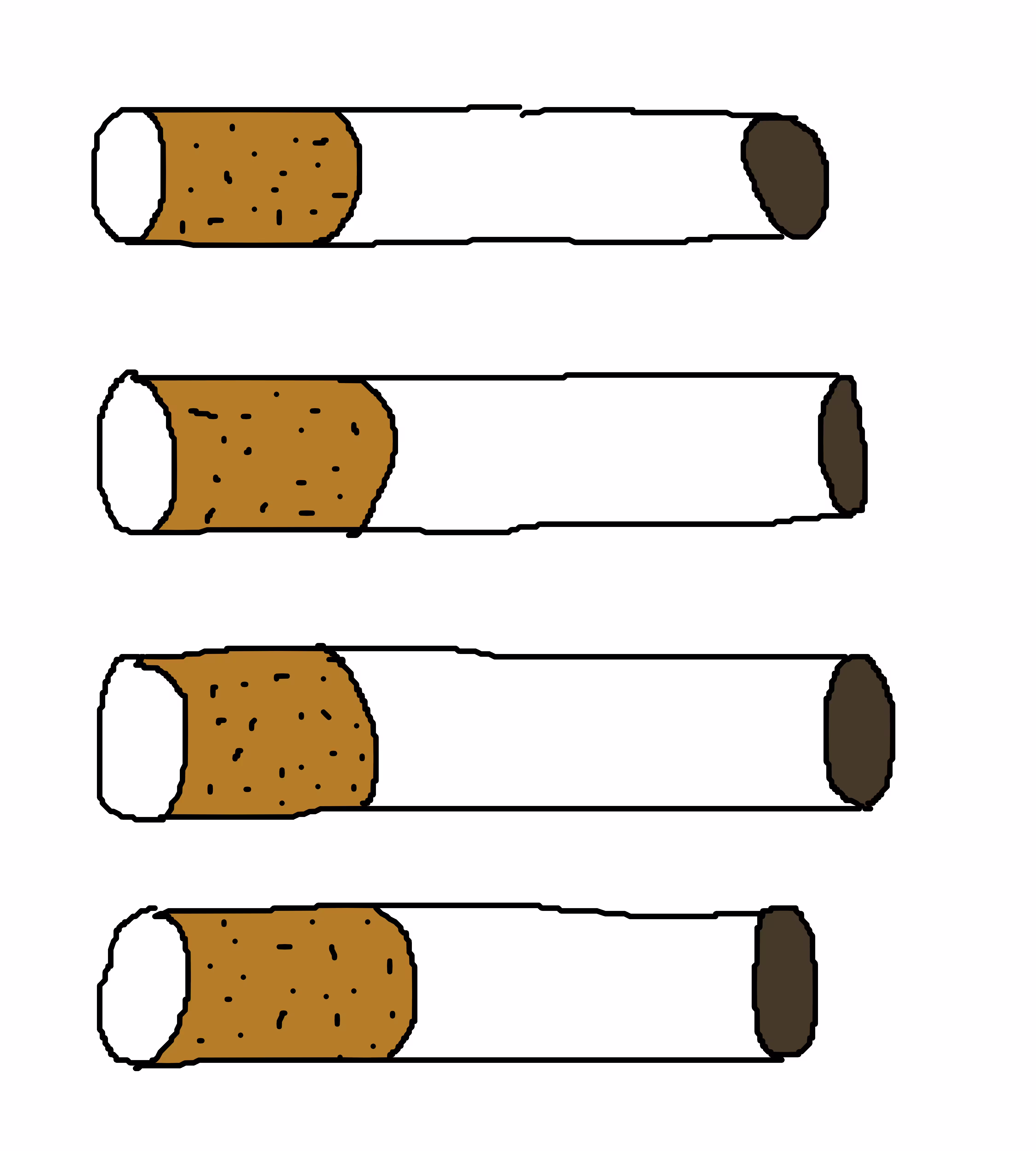 Four cigarettes