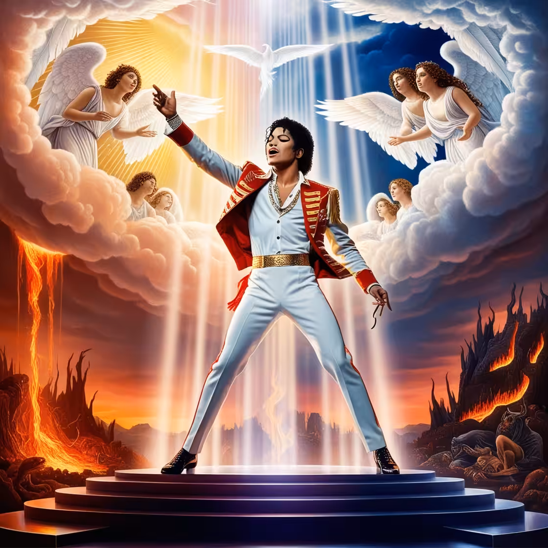 Michael Jackson's spirit performs a concert in heaven