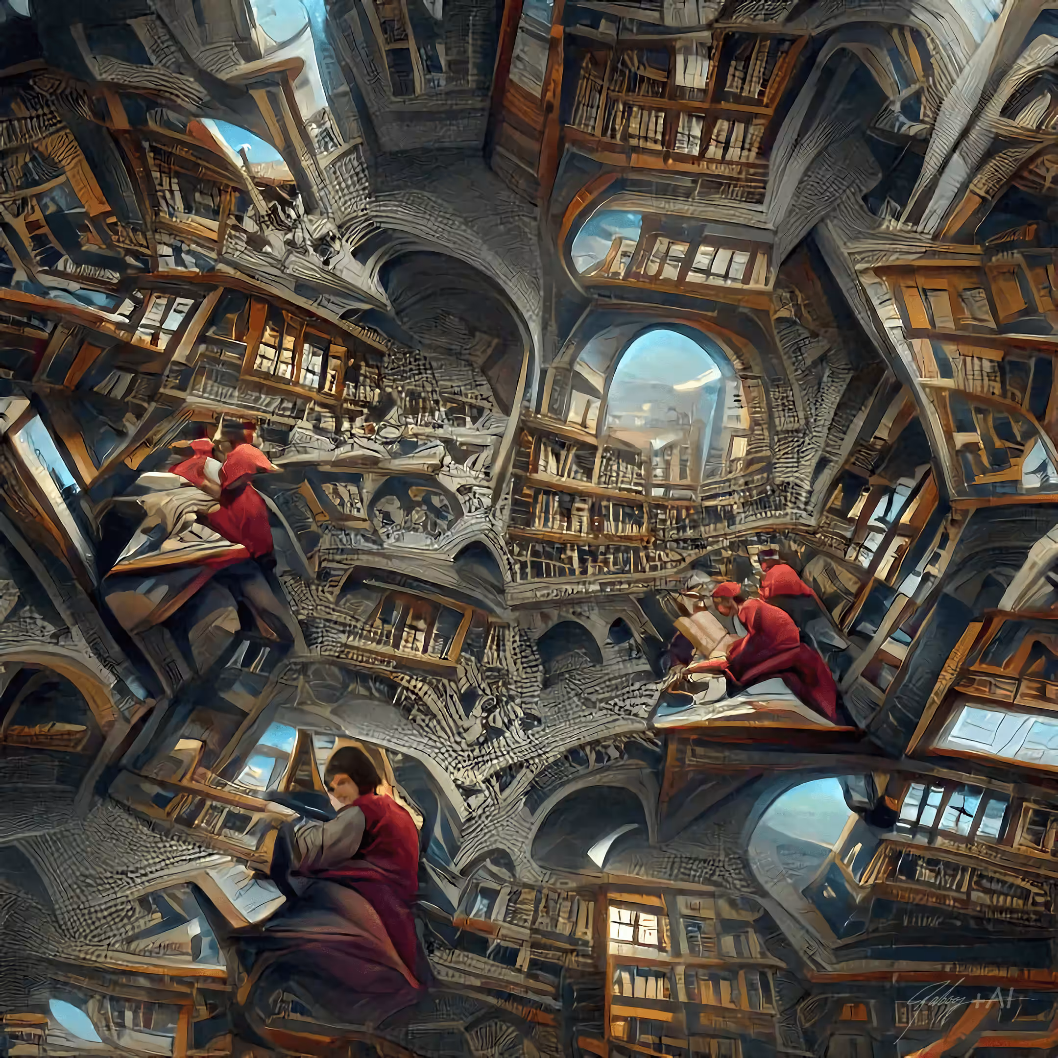 4 dimensional Renaissance library