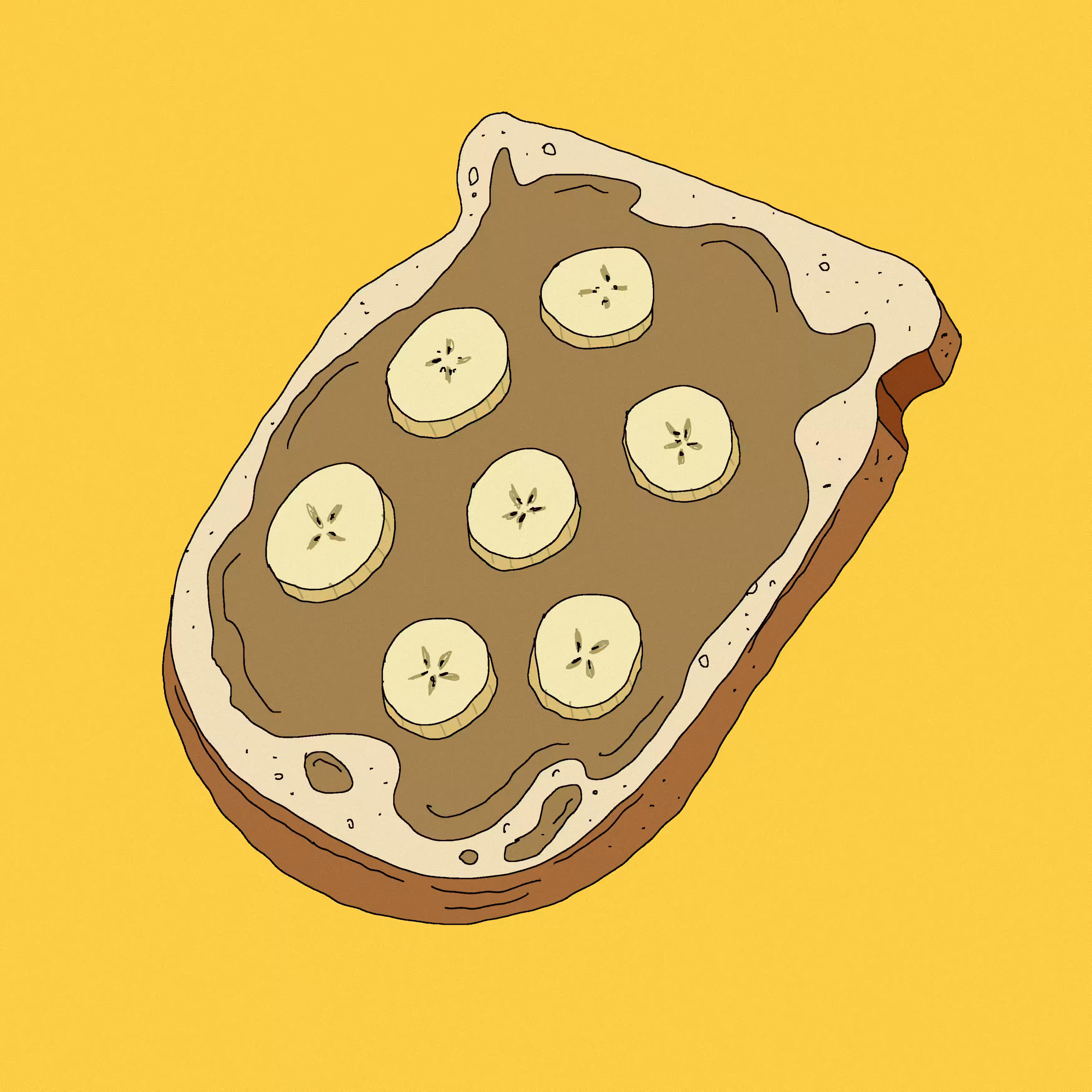 banana toast and peanut butter