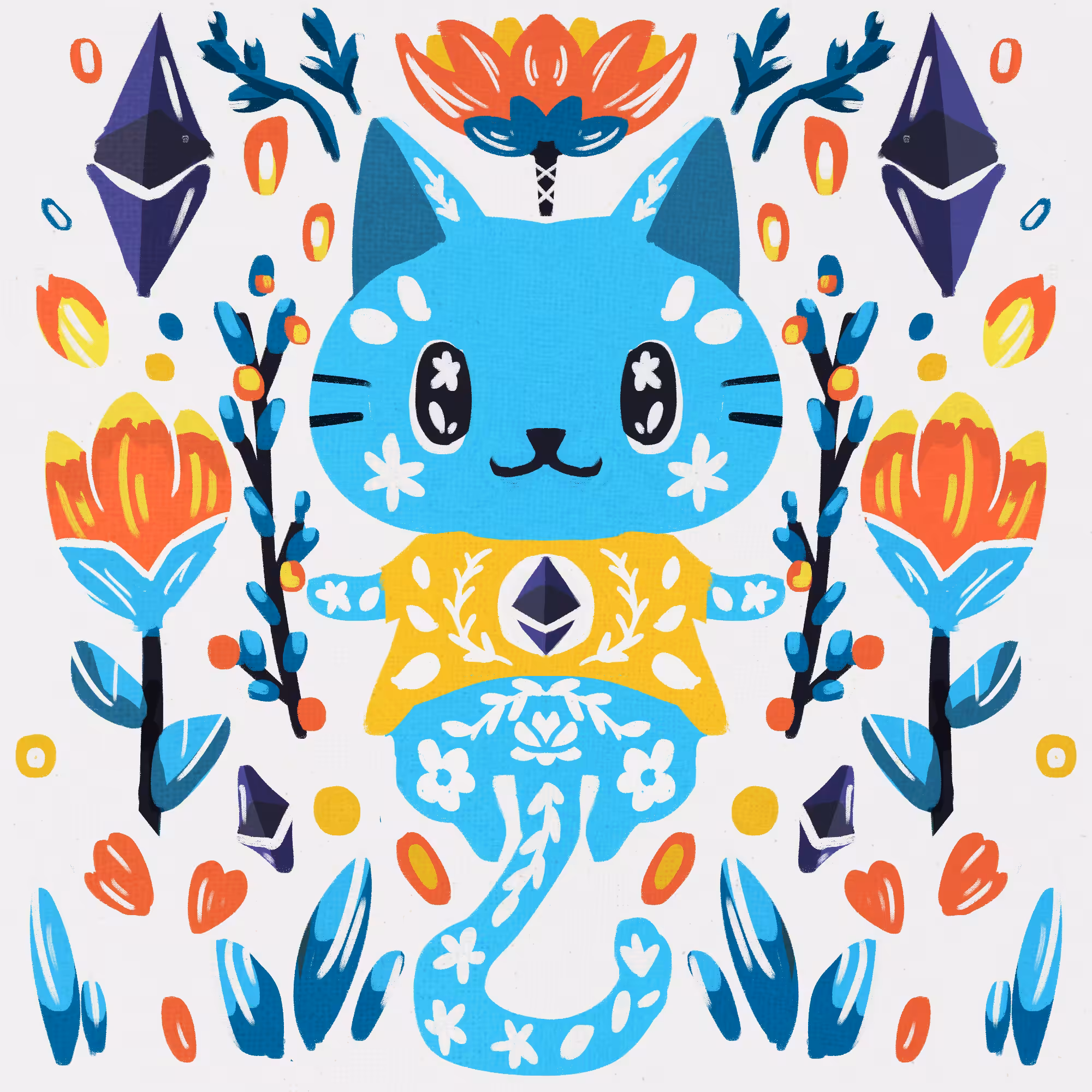 #20 Coolcat in Folkart style 