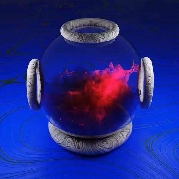 Red liquid sphere