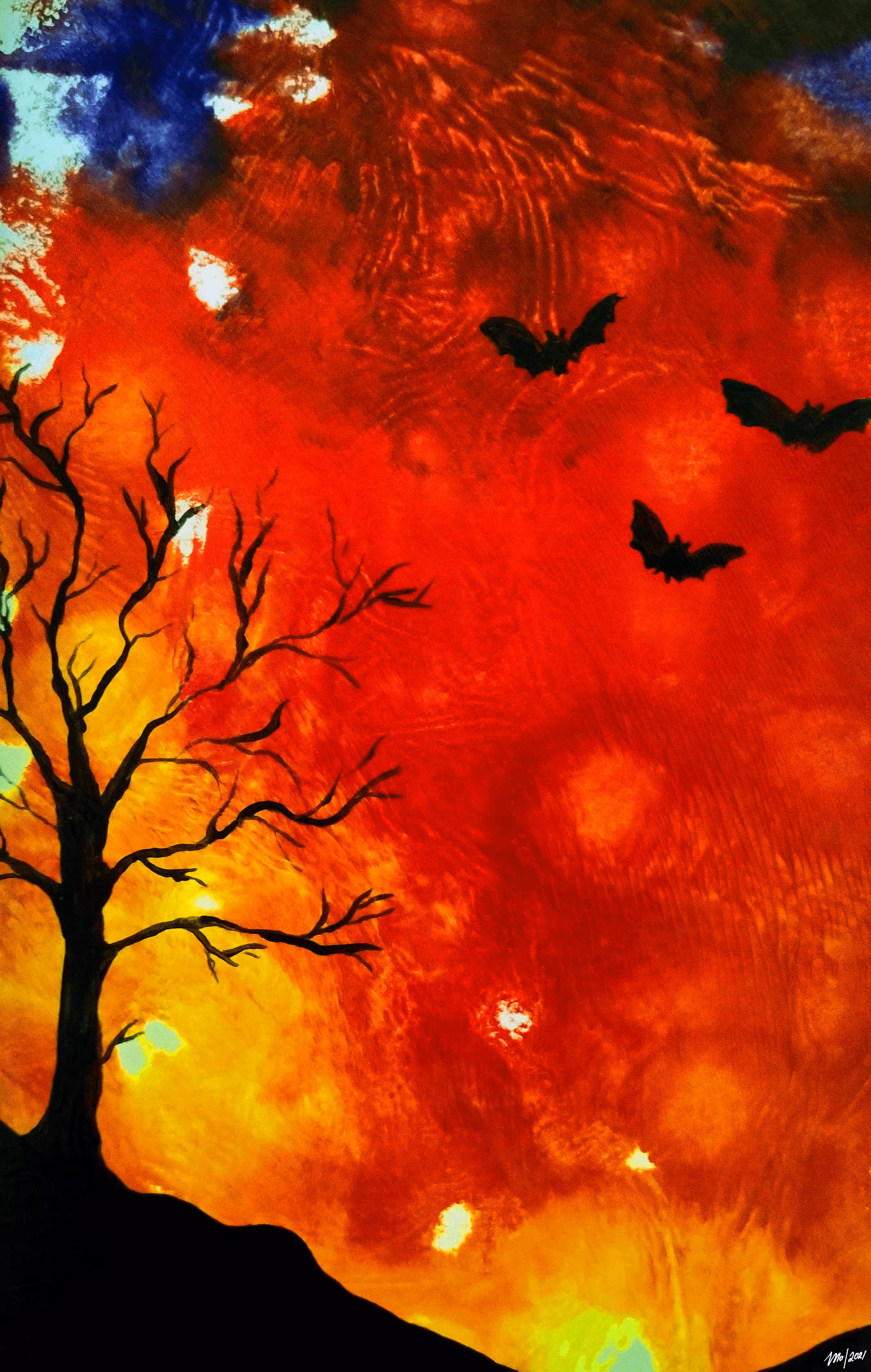 Bats flying high (Halloween 2021)