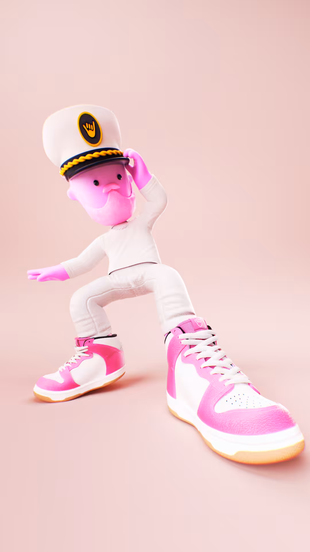 All Time Vibes: Fisheye Pink Beard Captain