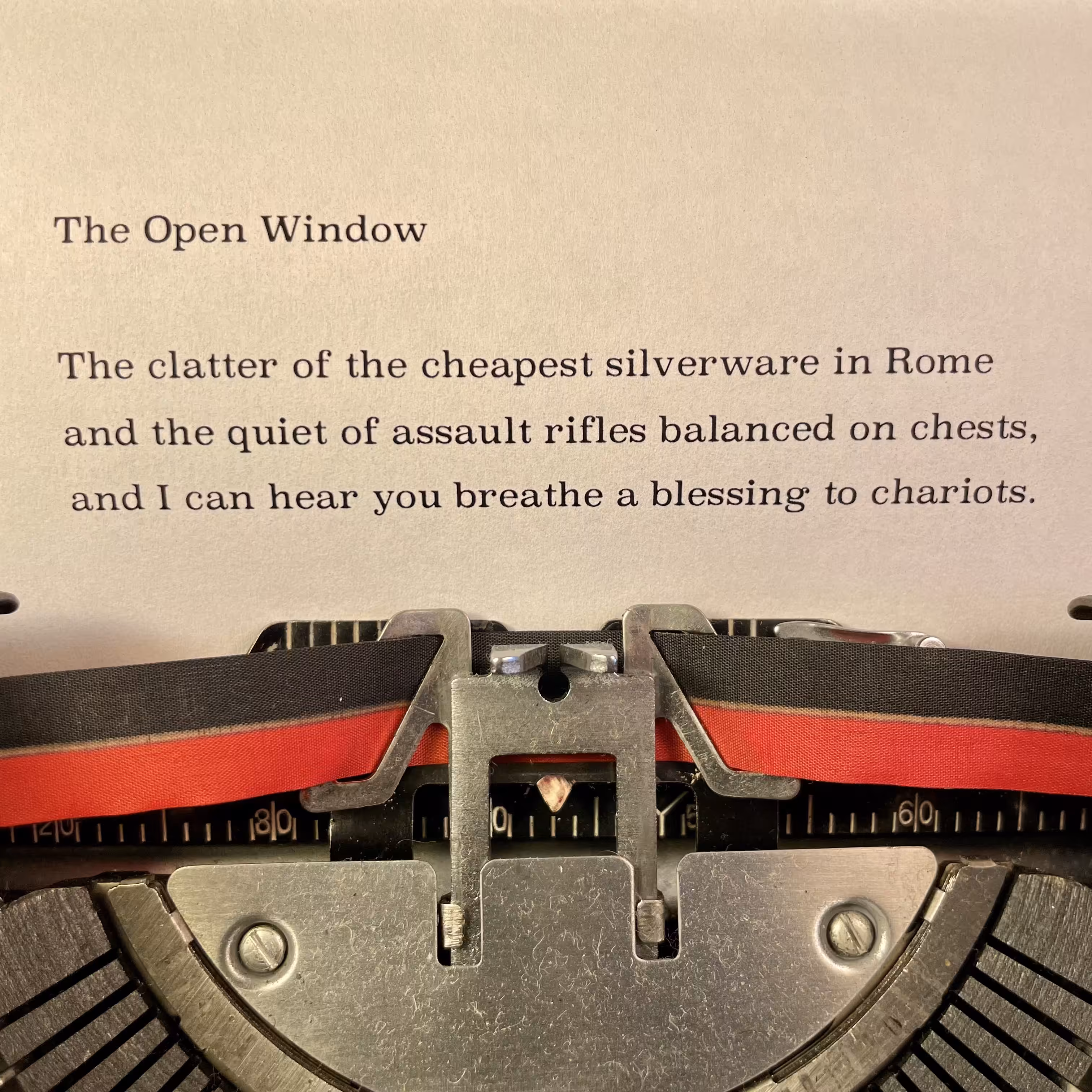 Love Poem Tercets: The Open Window