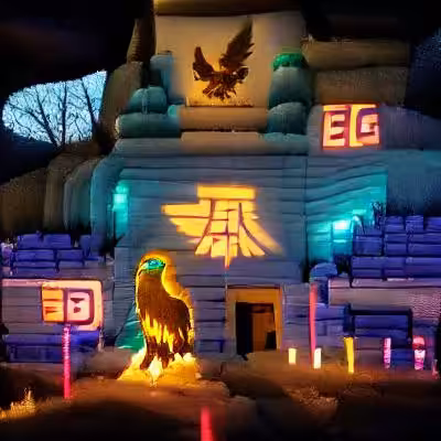 Glowing Eagle Temple
