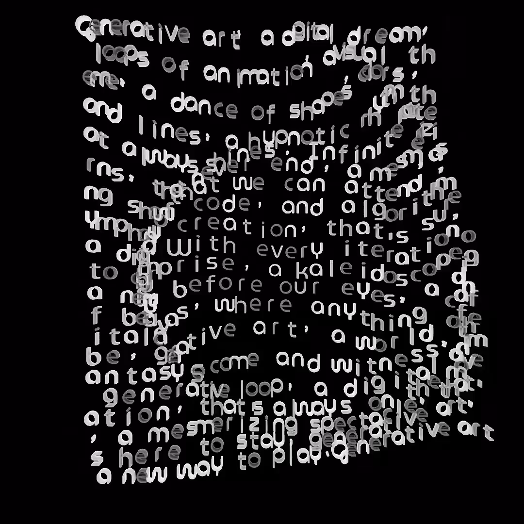 Generative art, a digital dream