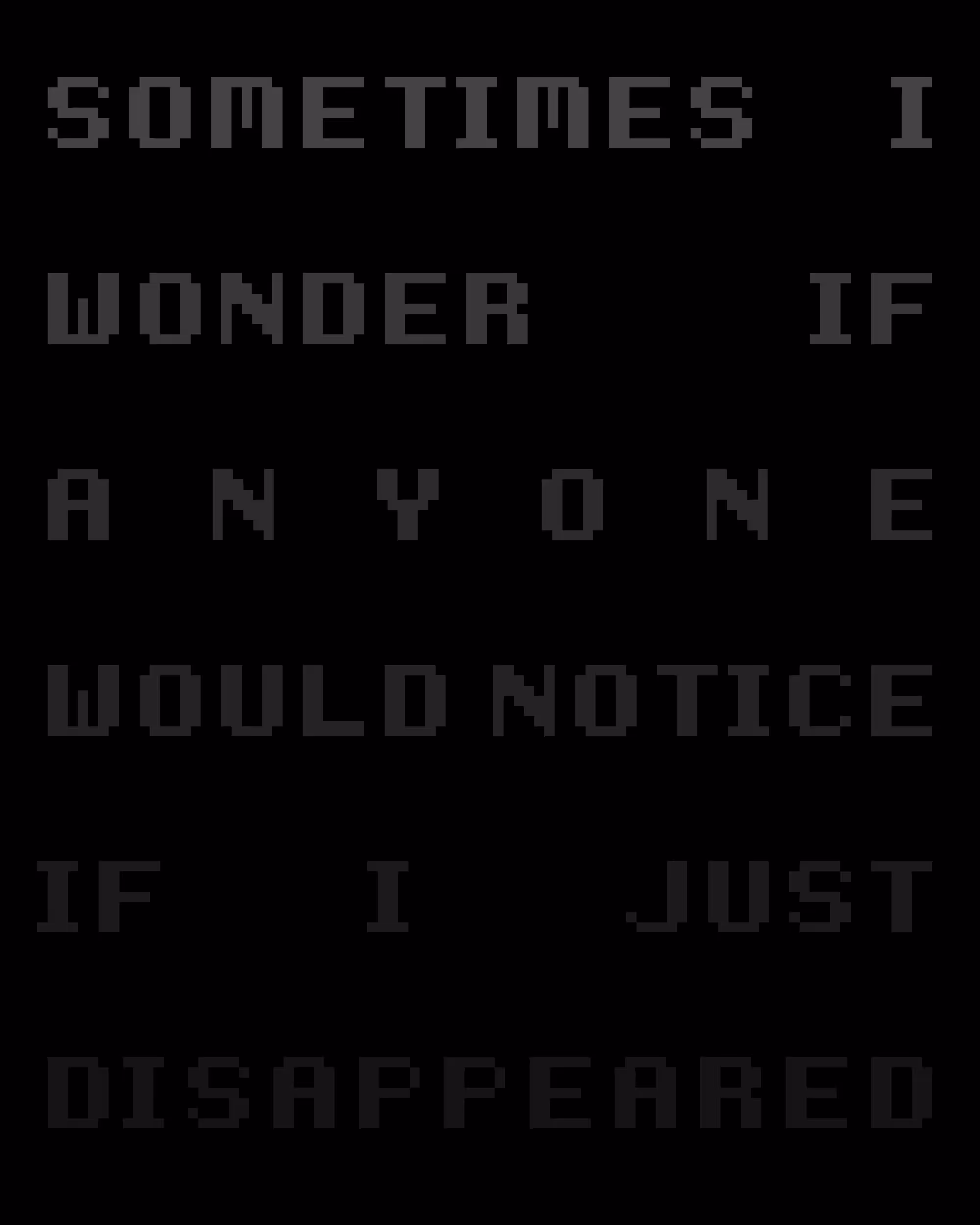disappear