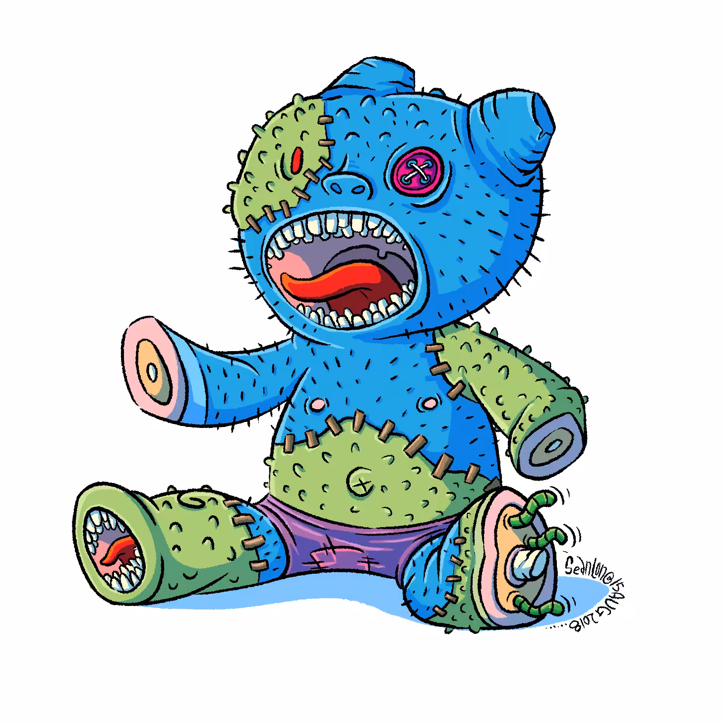 Rotten Bear White BG