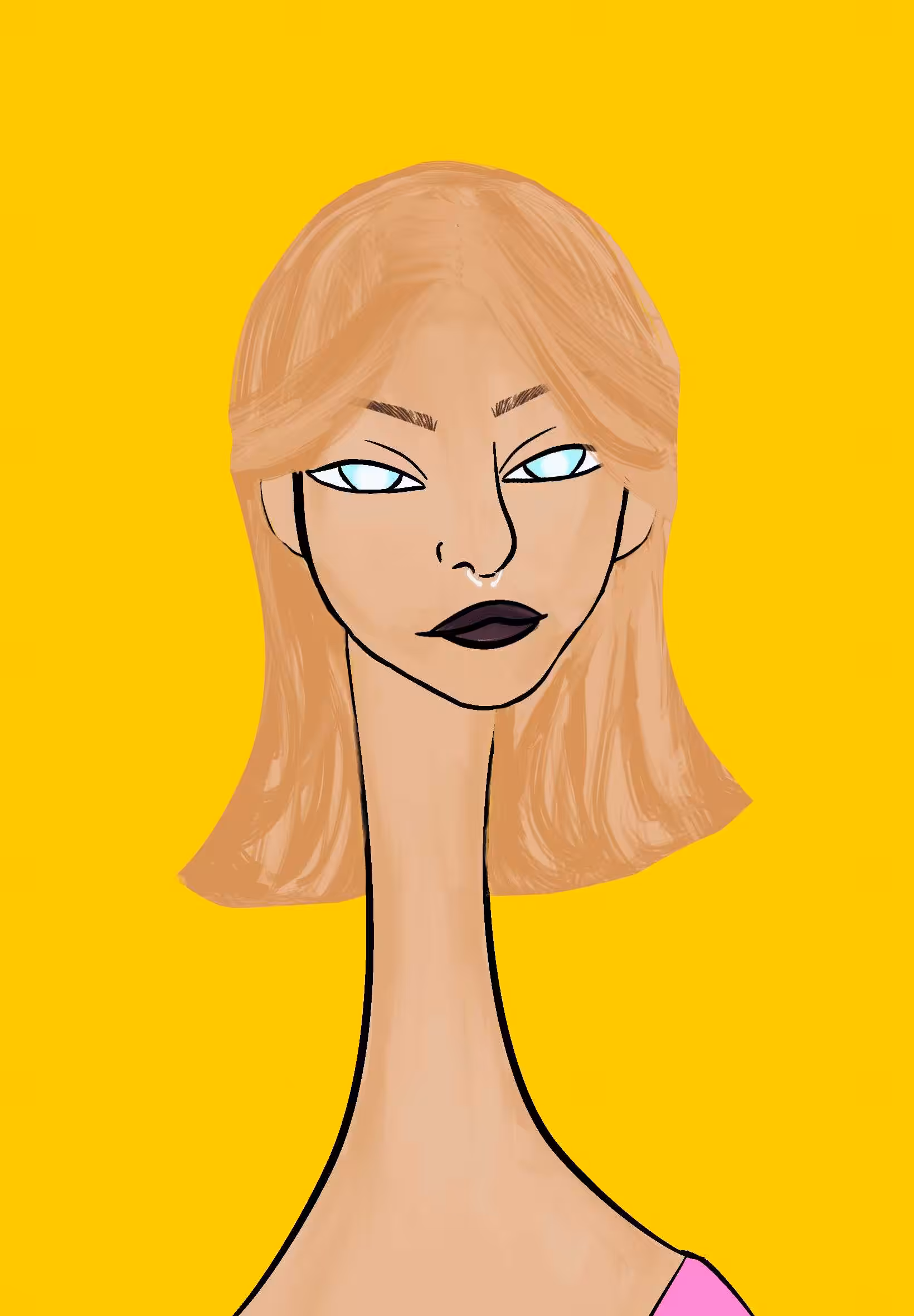 Long Neckie Lady #1136
