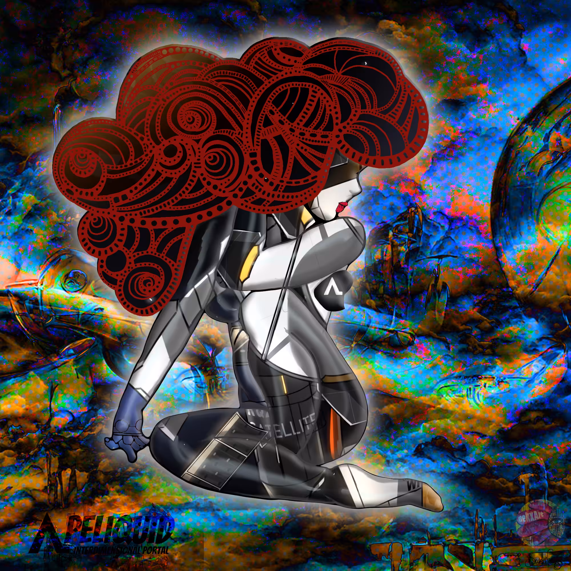 BekxArt / ApeLiquid colab: Satellite Woman