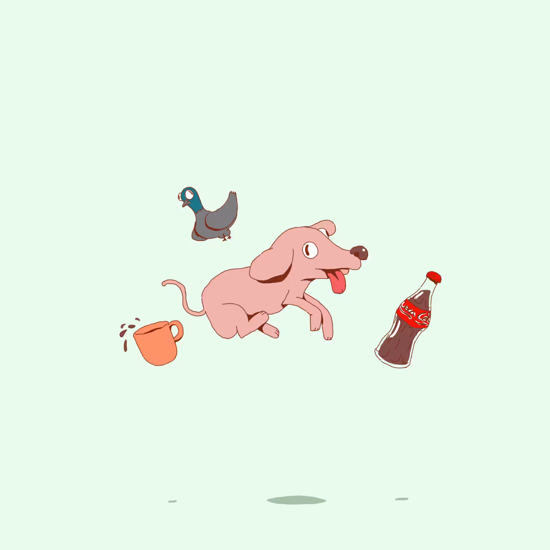 floating perro