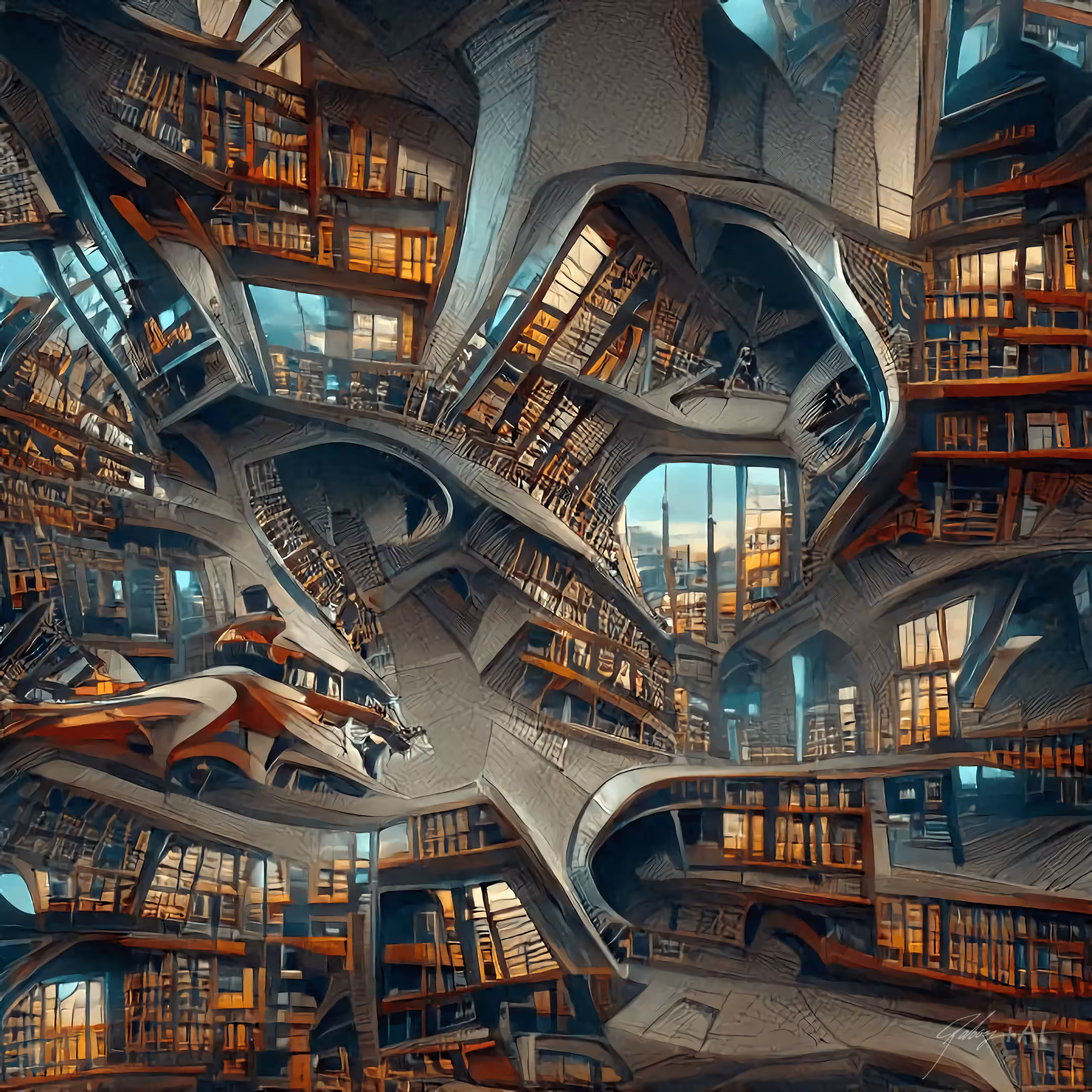 4 dimensional Futuristic library