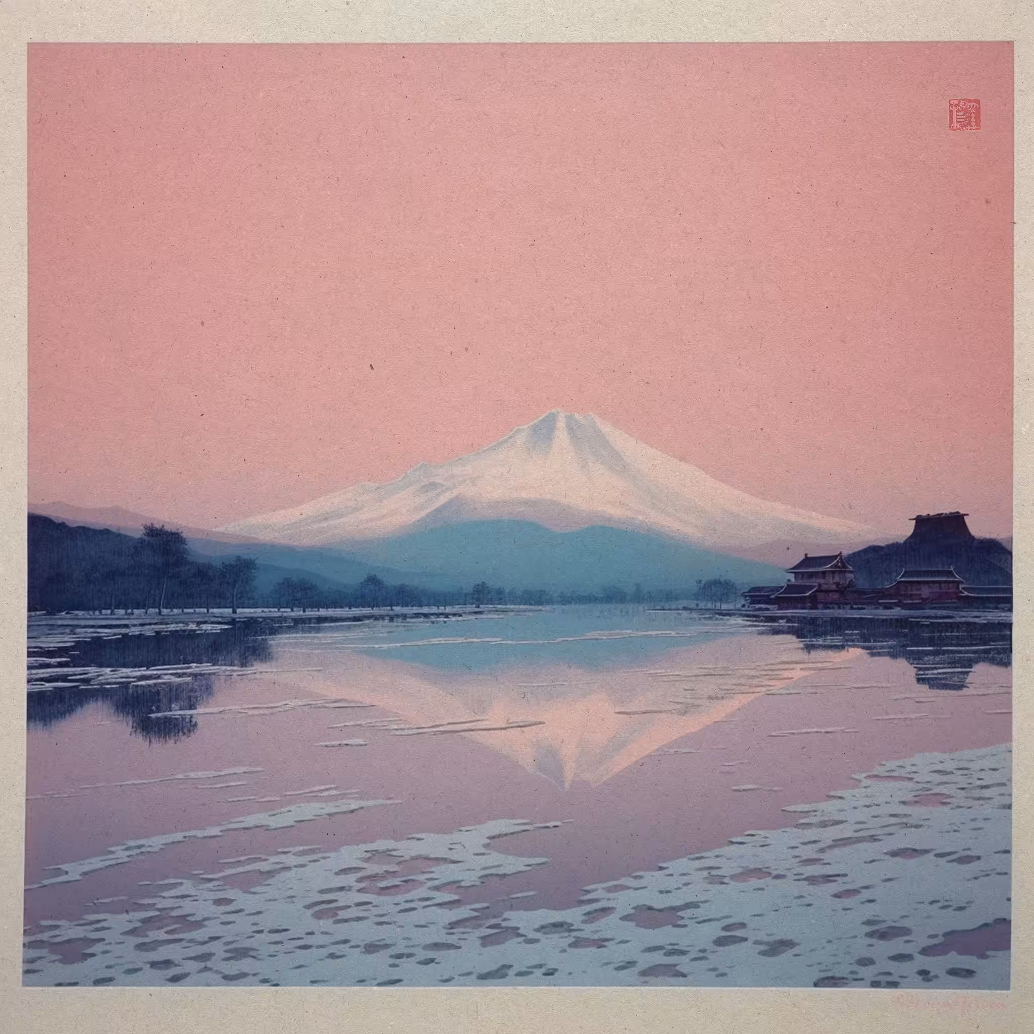 Mountains in pink