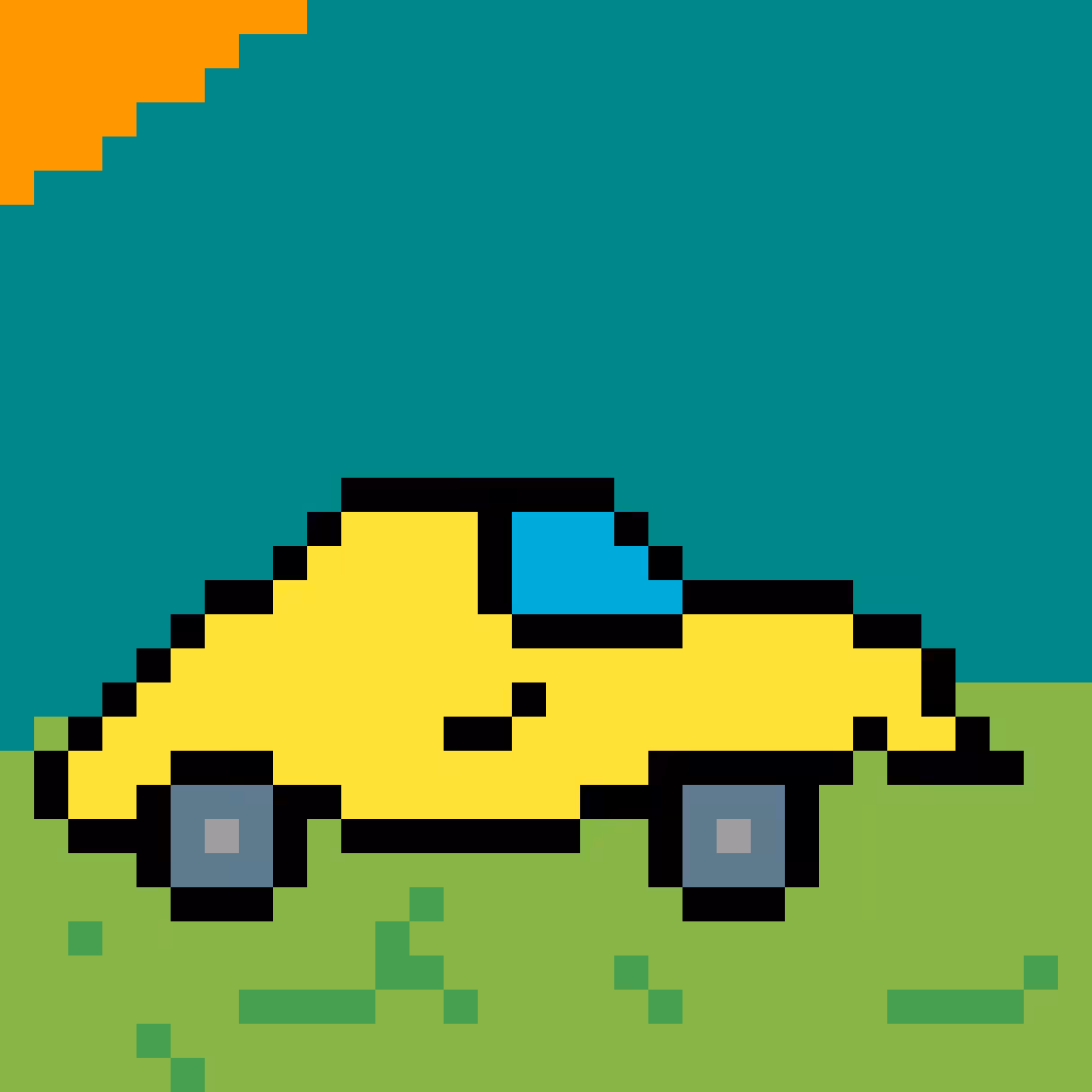 Retro Car Yellow
