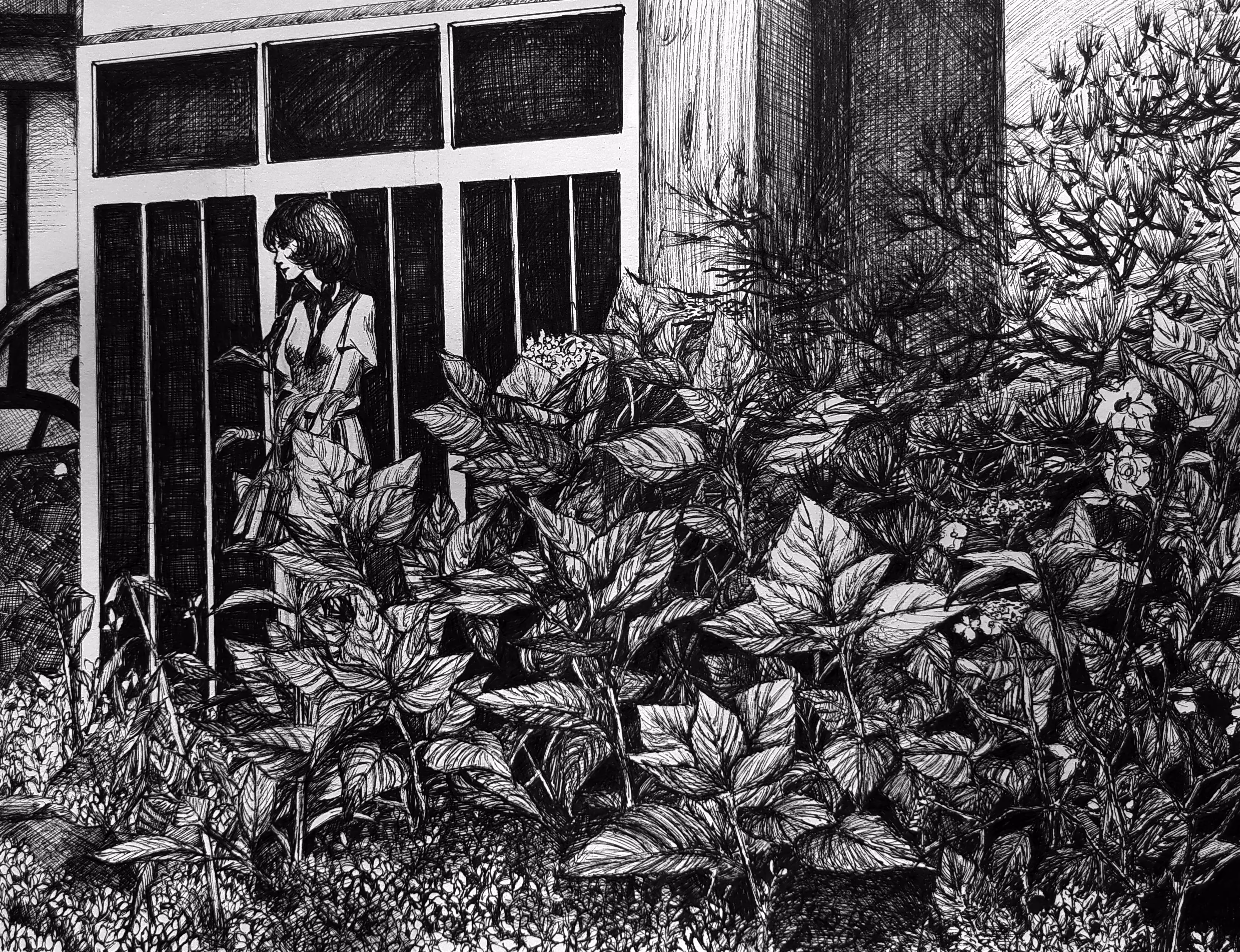 In the garden yard