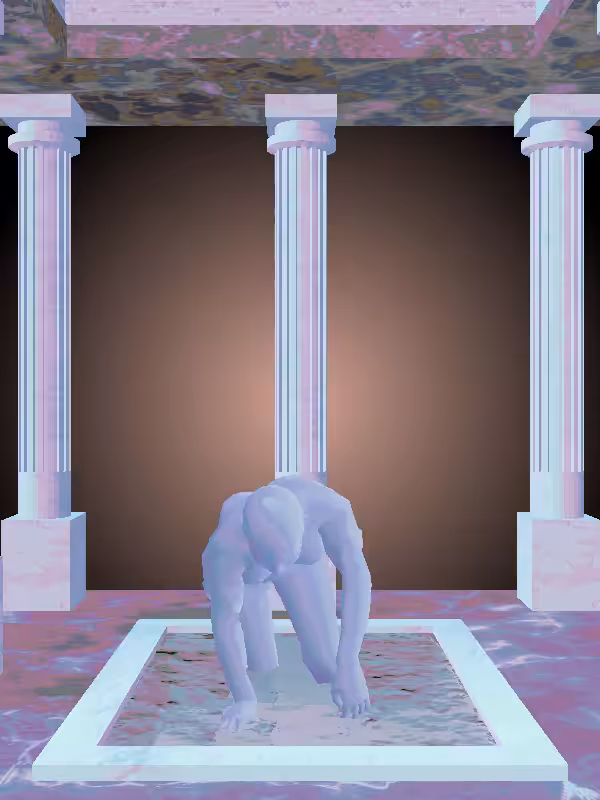 HeavenComputer: The Crawling Matte Pale Green Woman #639