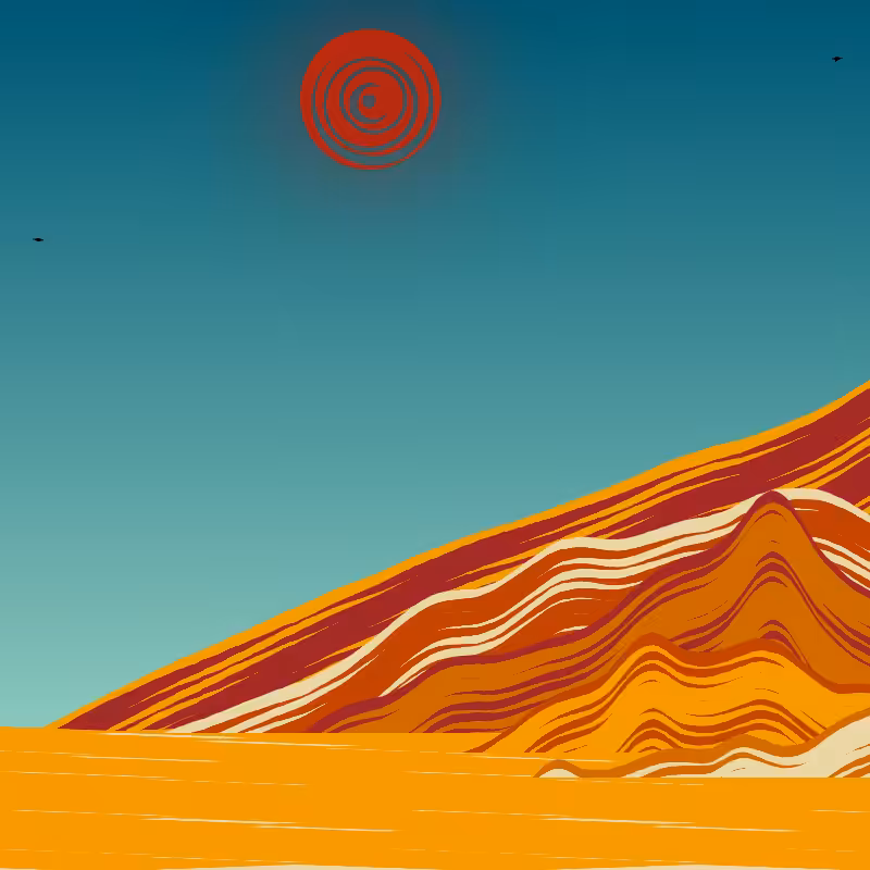Painted Mountain Sunset #244