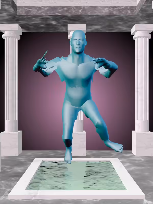 HeavenComputer: The Treading Water Aqua Green Man #7405