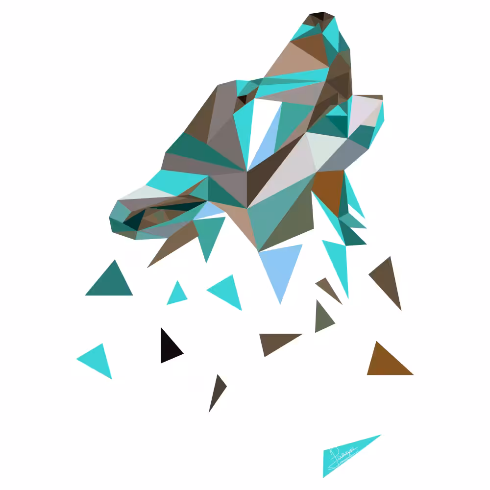 Crypto polygonal wolf #4