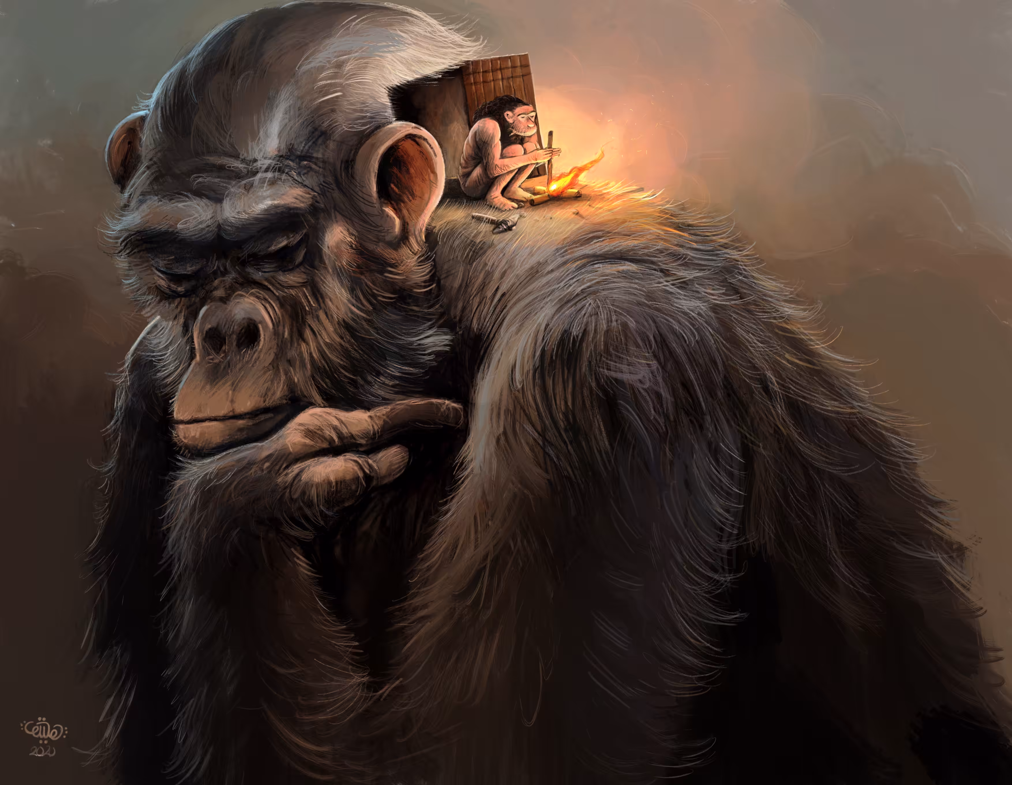 The First Thinker | Ape