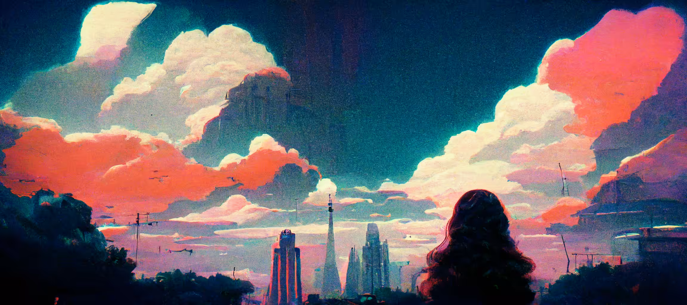 AI Compositions: crimson sunset #10