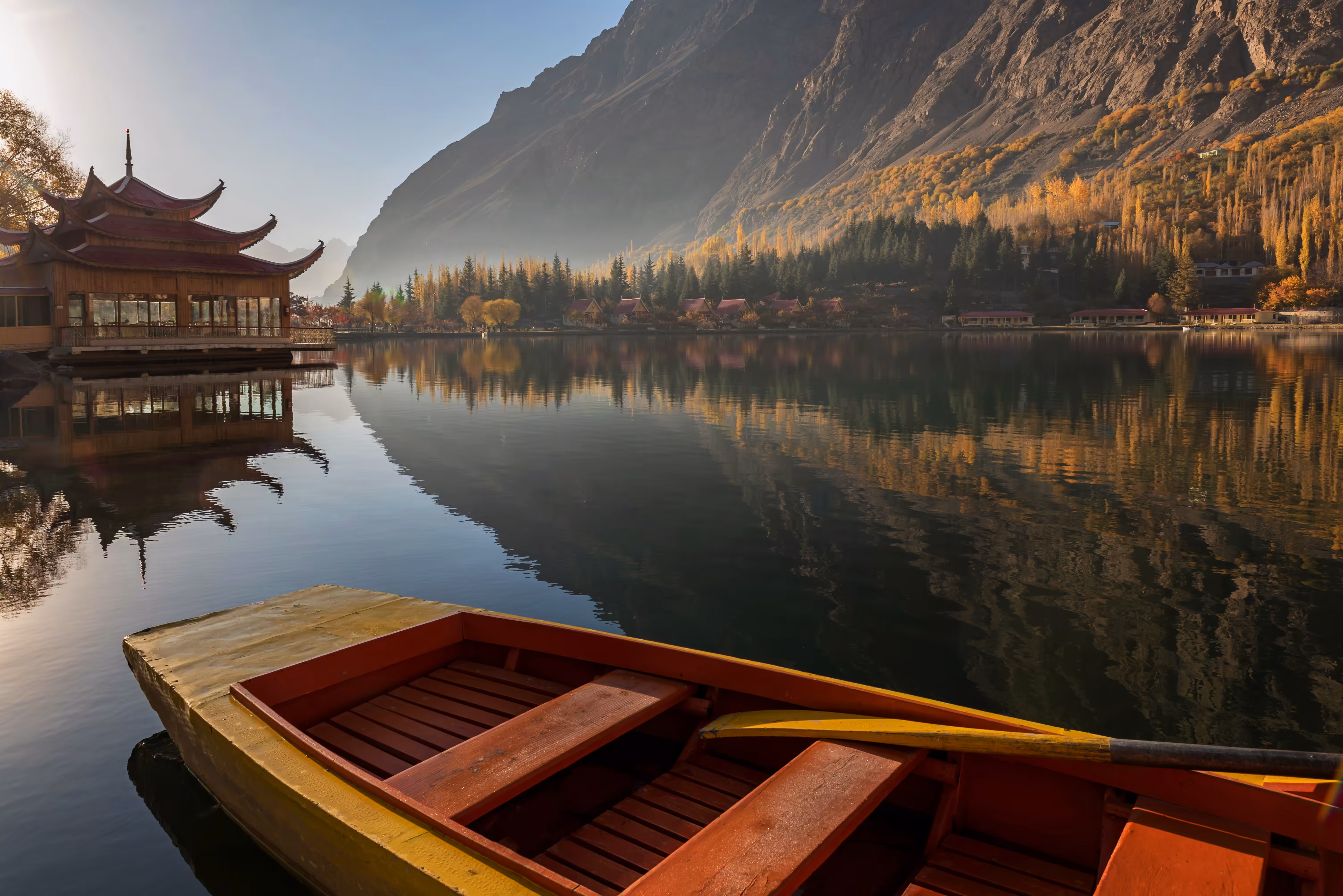 Rising Sun with Autumnal Reflection 