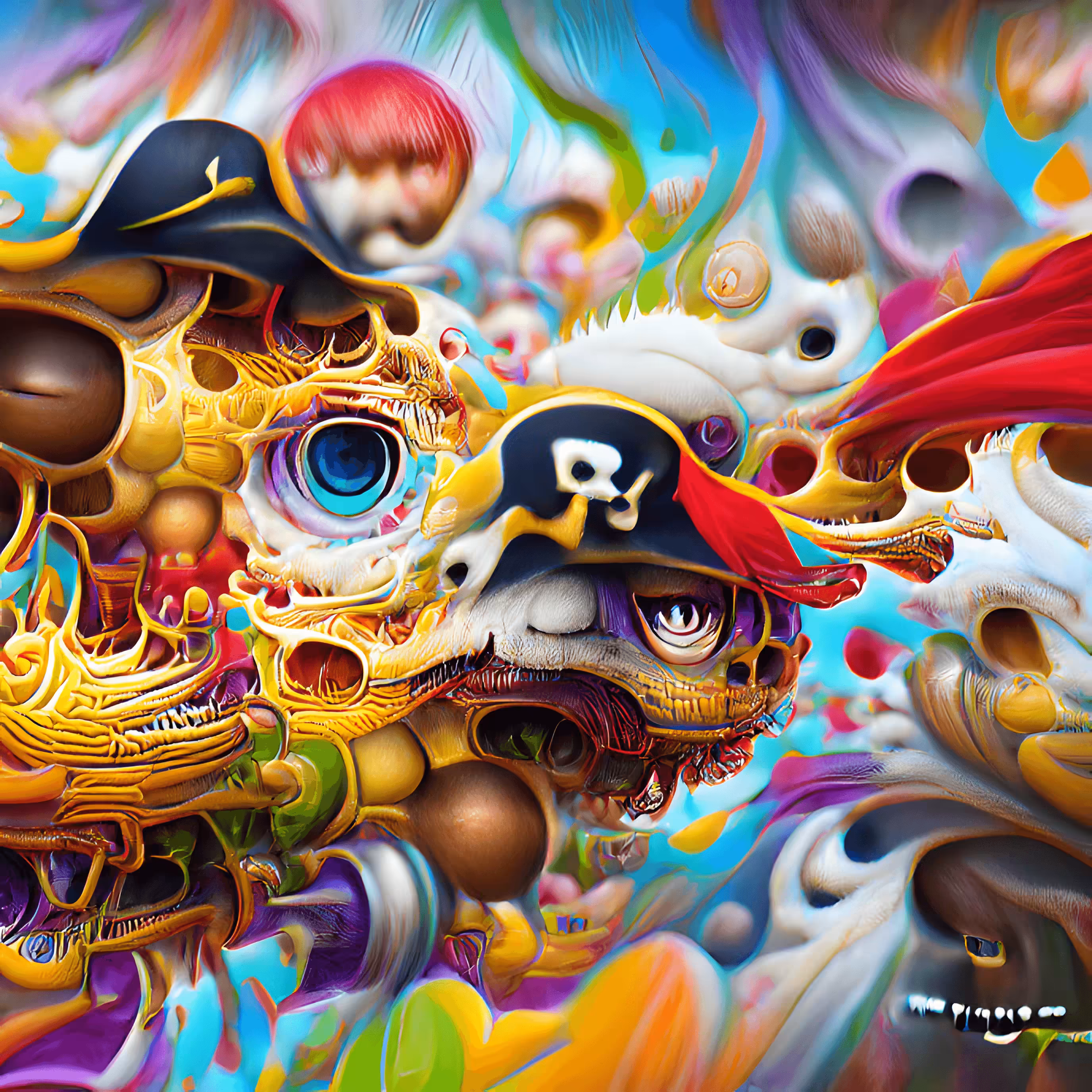 The GANS Machine - Live with GANSY: Pirates of the the Mandlebrot Set by Takashi Murakami