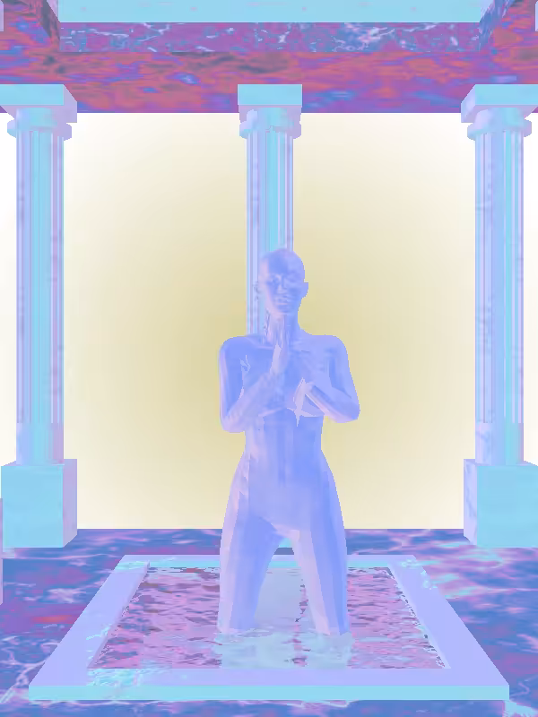 HeavenComputer: The Fragmented Praying Bright Purple Woman #7467