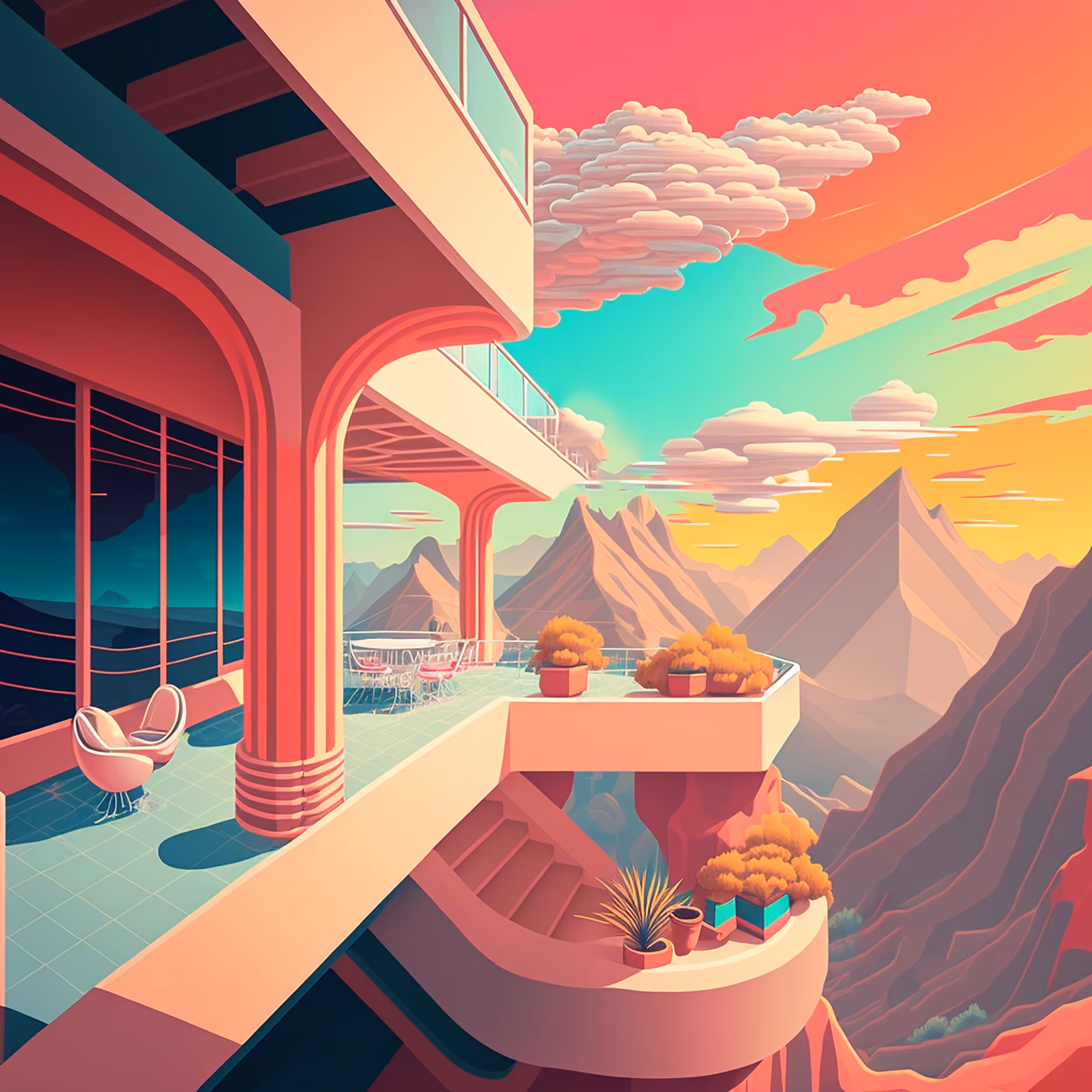 balconies.: 17th floor