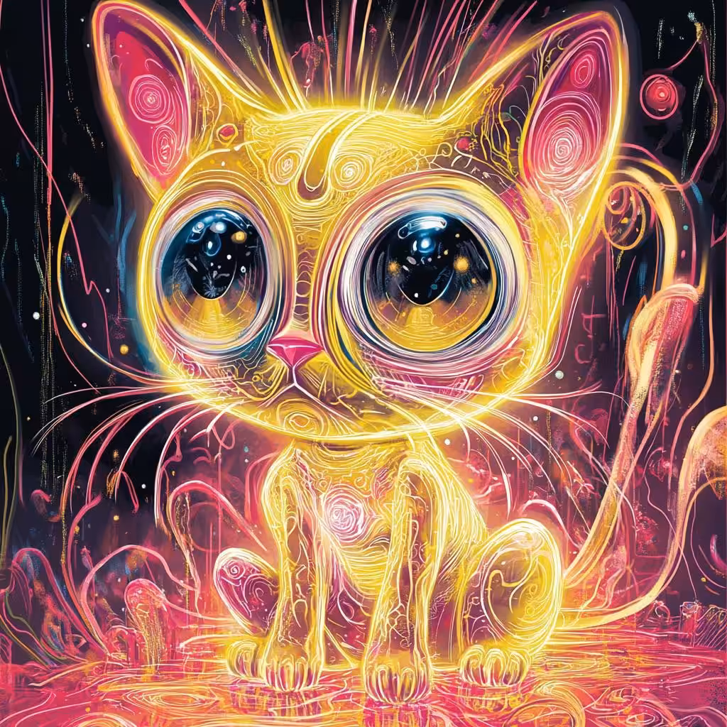 Bioluminescent Kittens Cosmic Vision