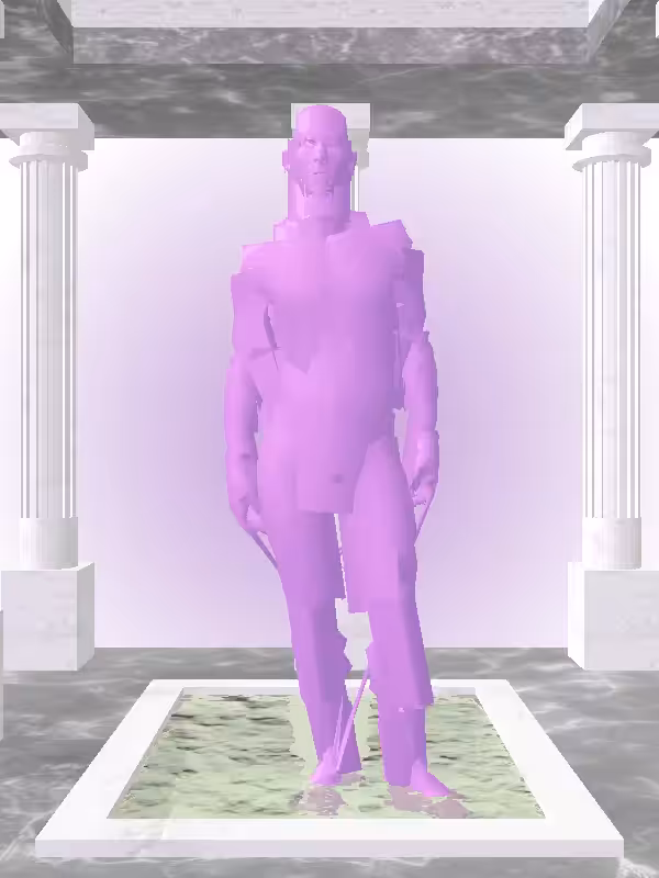 The Excited Glossy Violet Man #7359