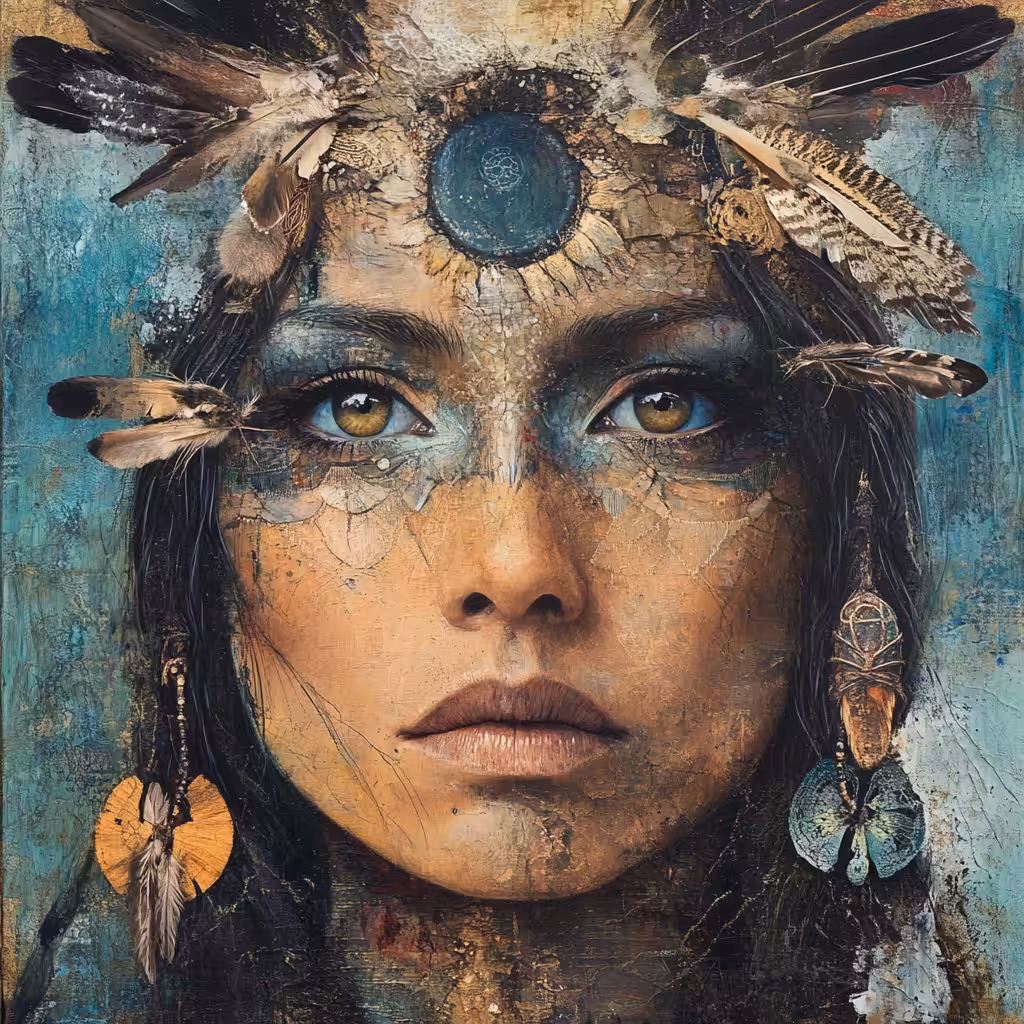 The Path of Beauty, Shamanism, Digital painting