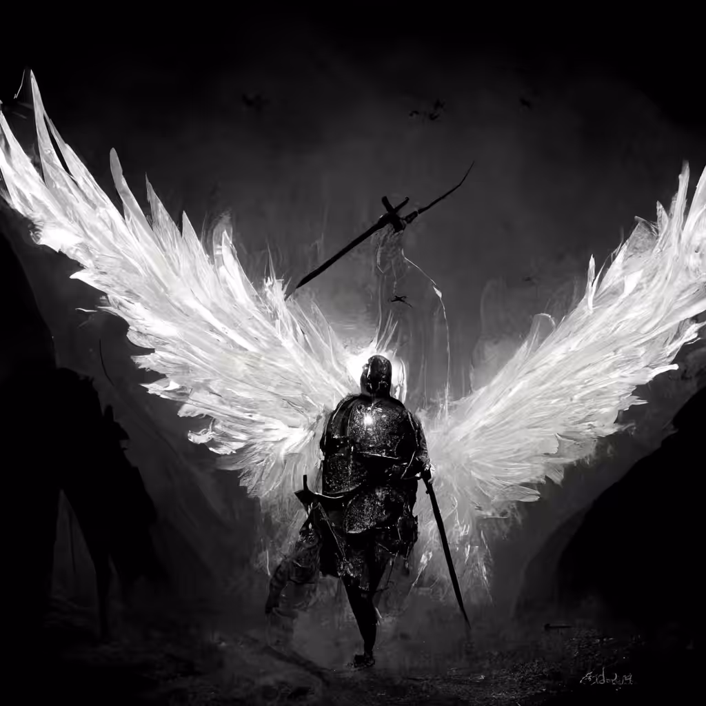 The guardian angel in knight's armour