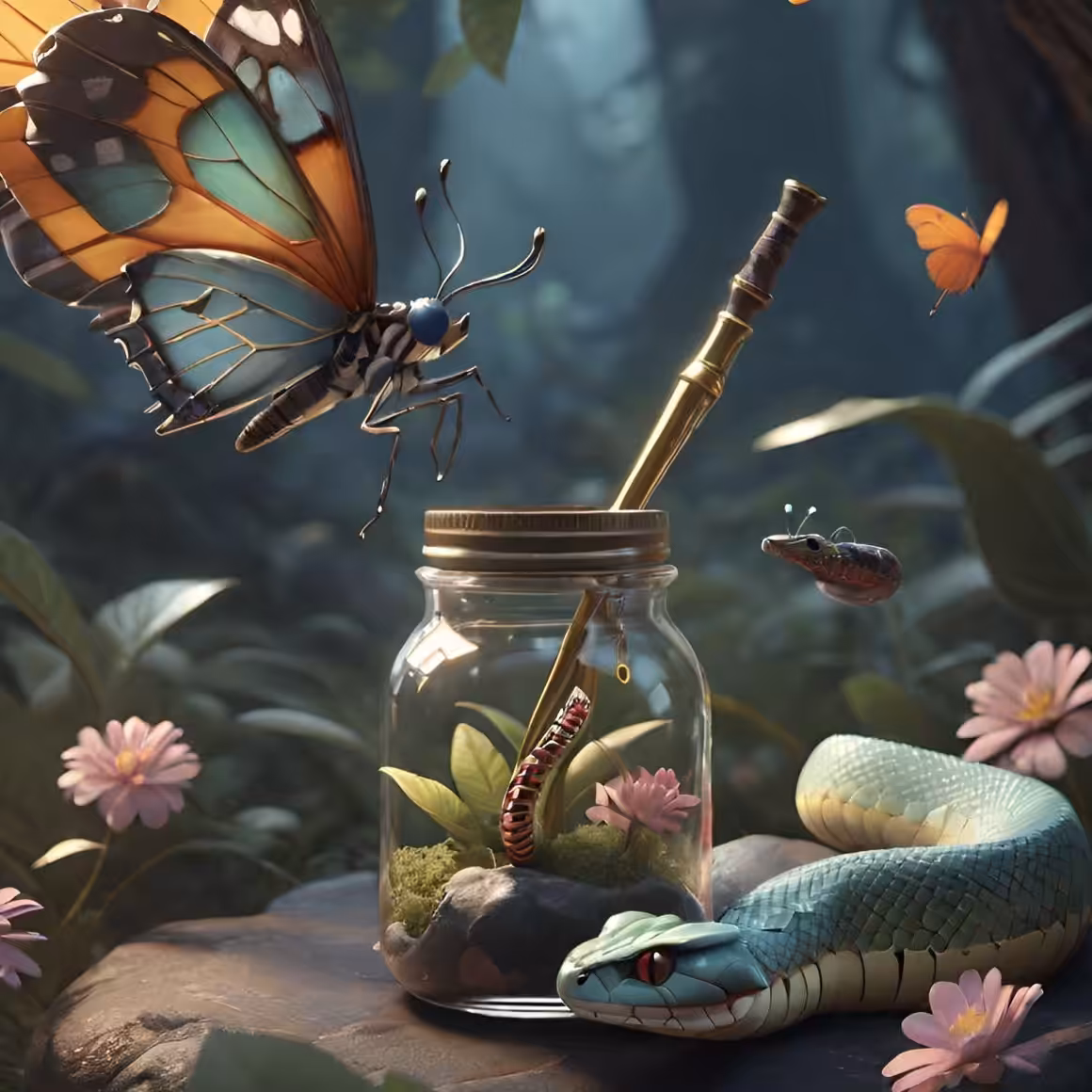 Snake and Butterfly #1