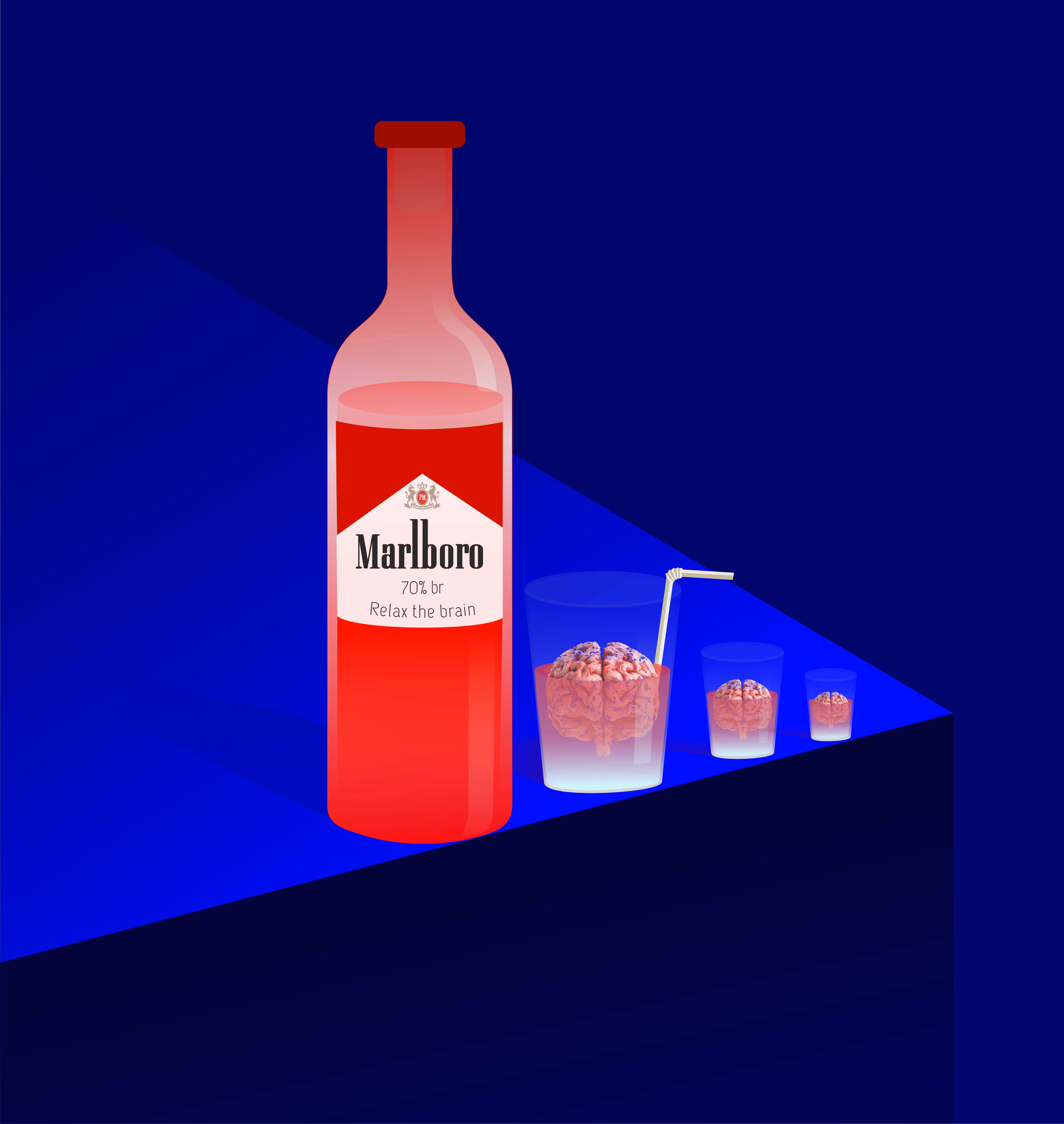 A drink bottle marlboro