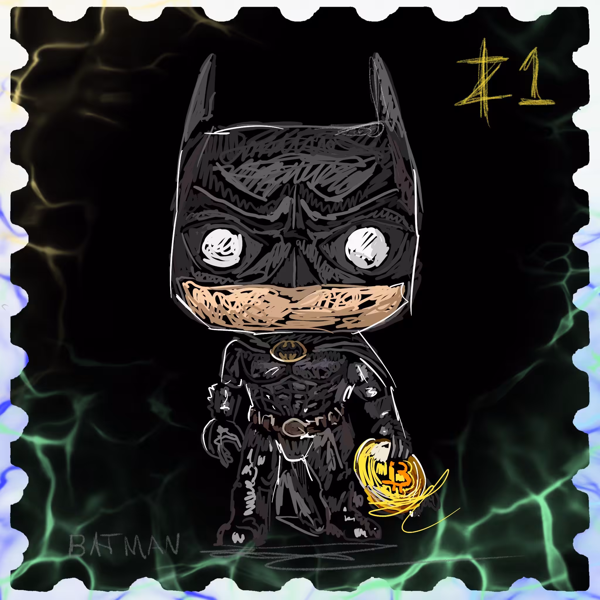 Scribblestamp - Batman