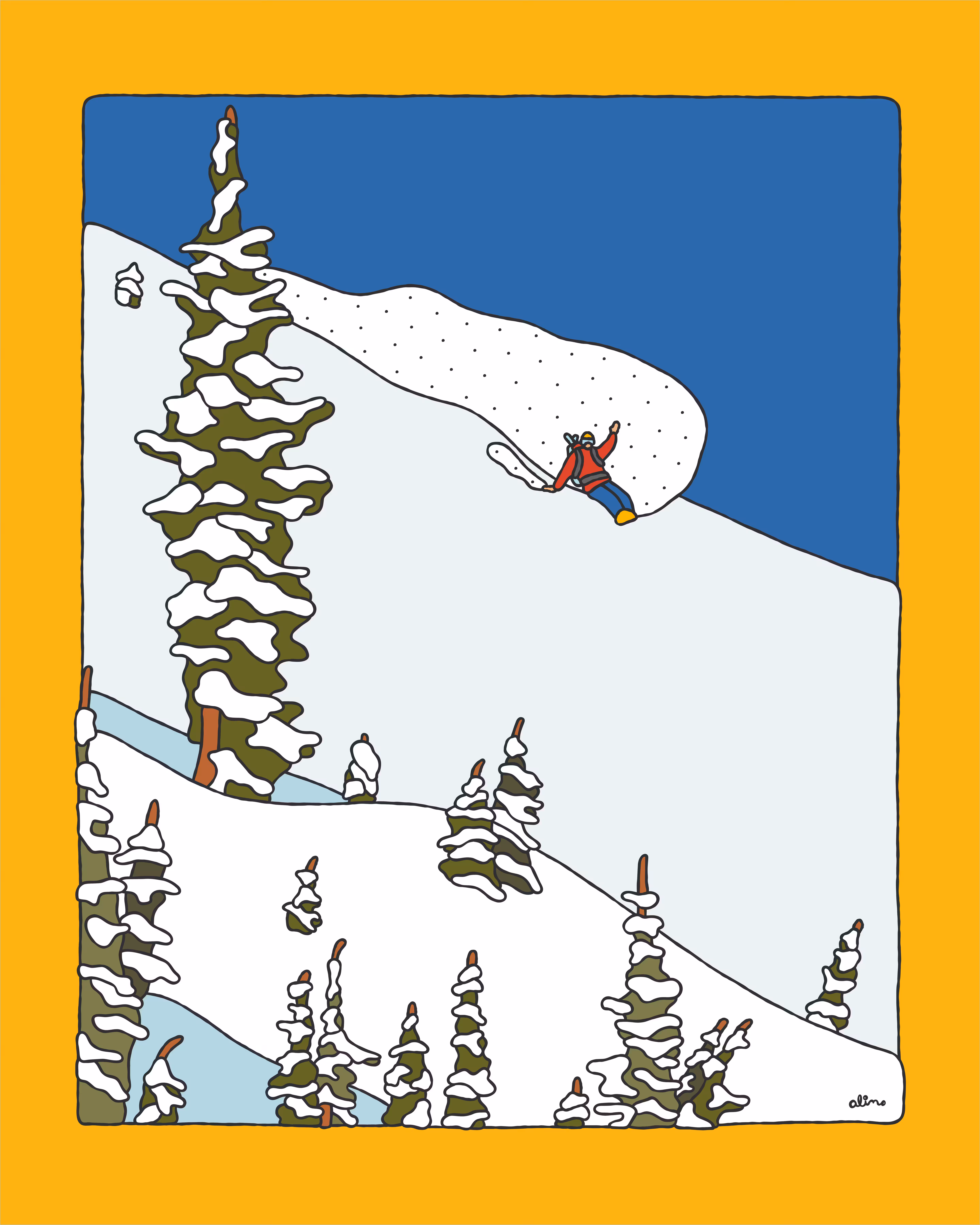 Backcountry pow turns
