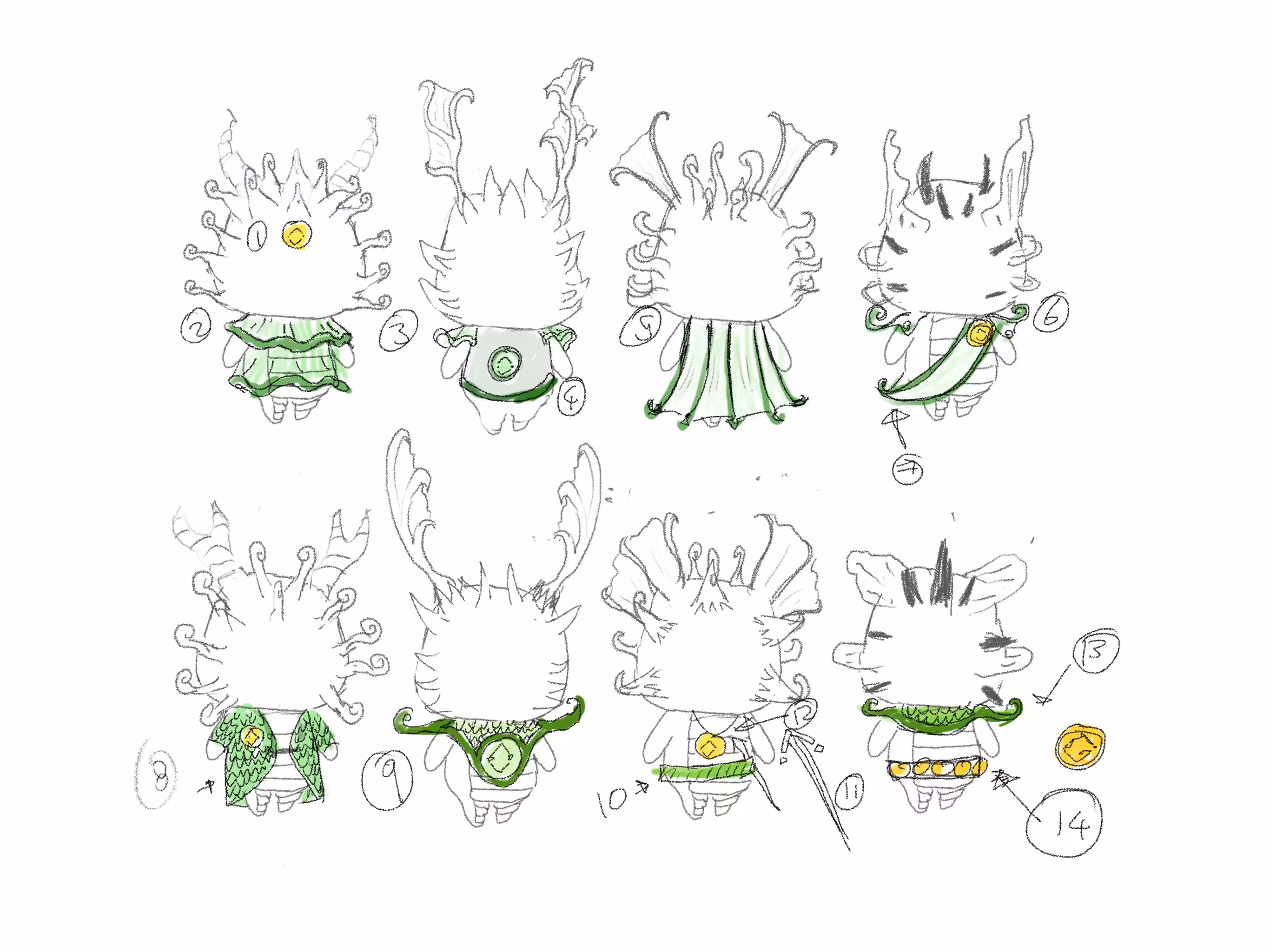 Fini Sketches: Sea Dragons