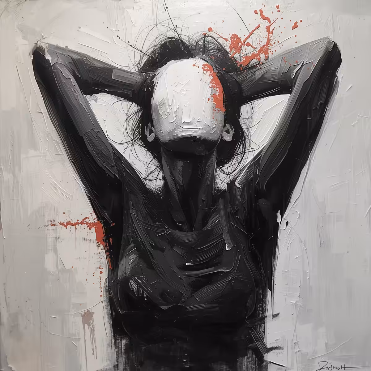One soul in two bodies: Faceless woman
