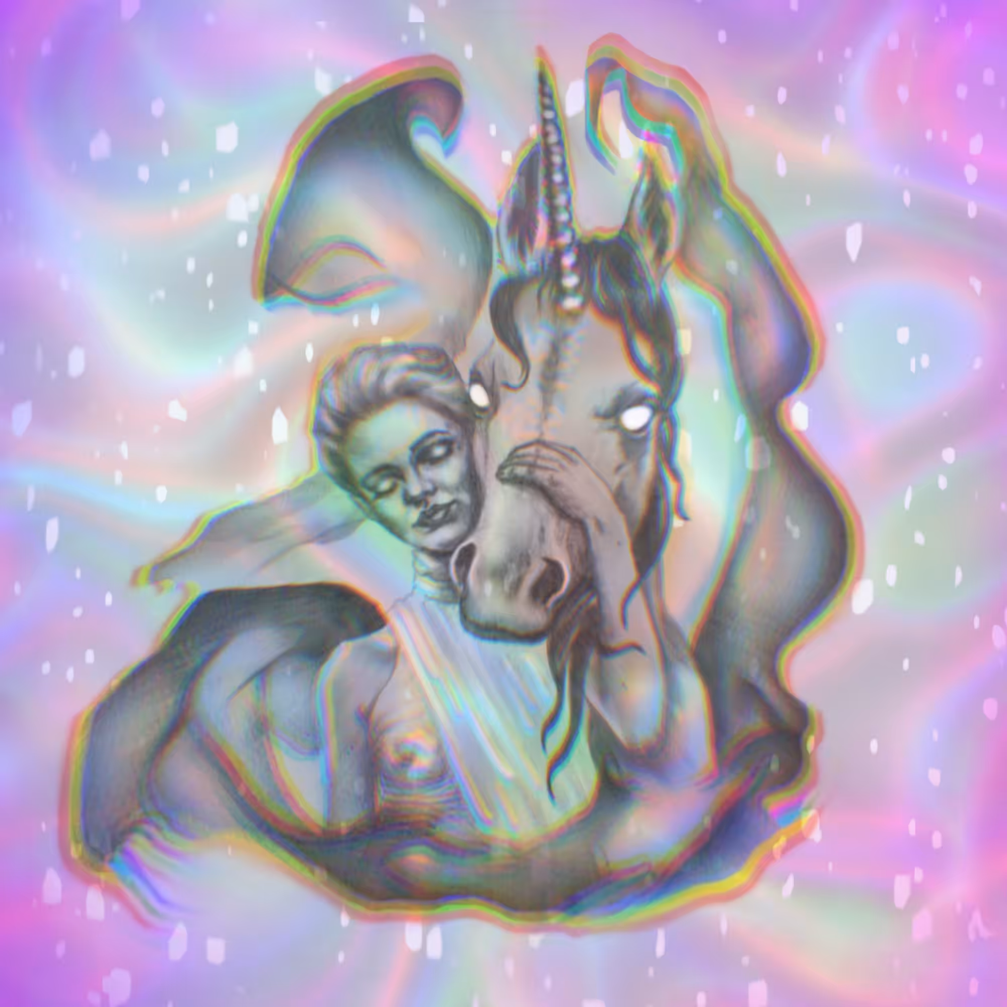 The unicorn and  the girl