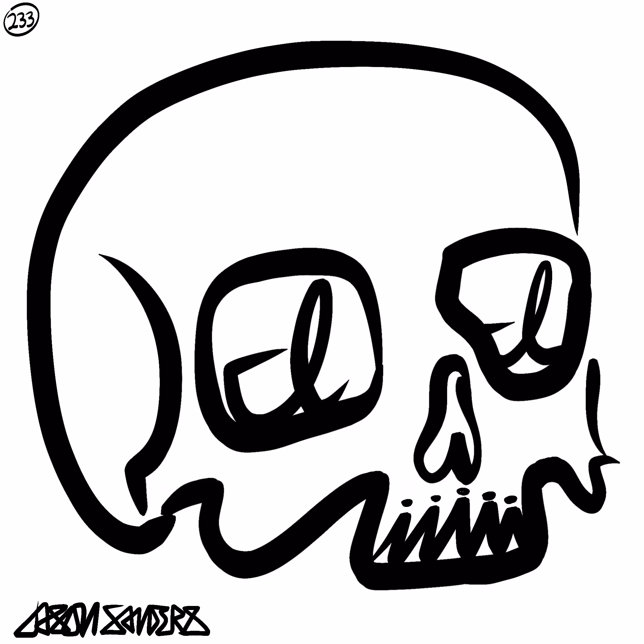 DrainedEye: Skull Lines “Seventy-Six” By DrainedEye | #233