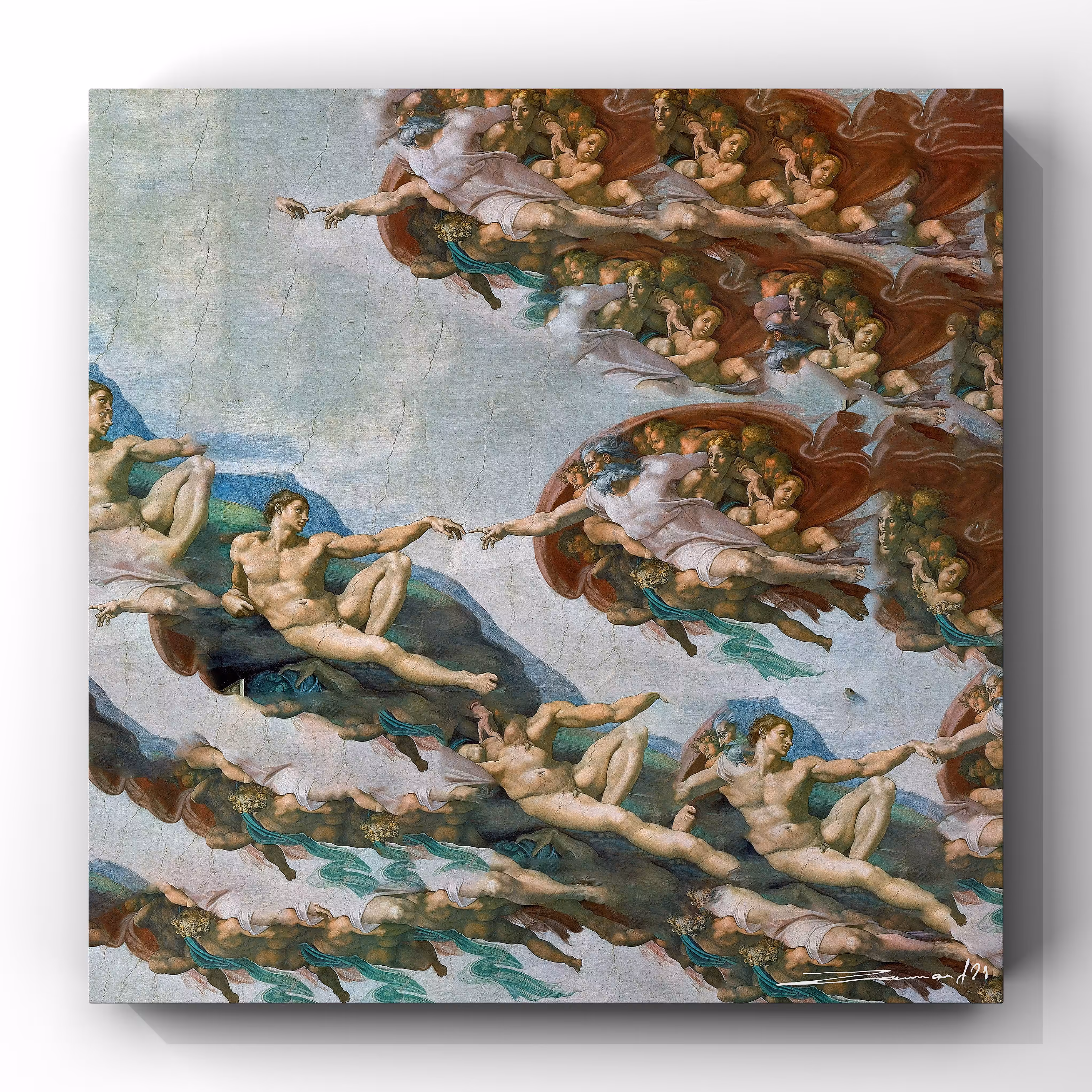 Michelangelo's Creation of Adam by Zaam