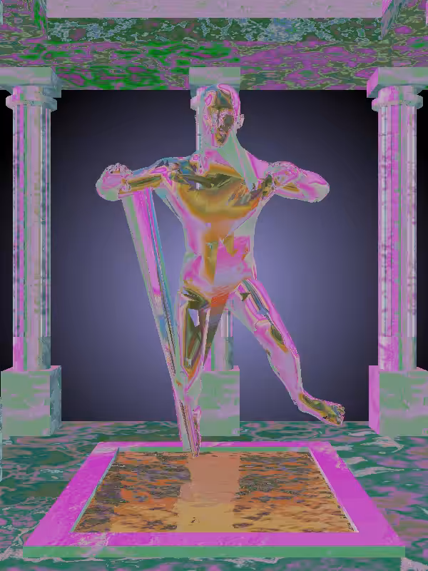 HeavenComputer: The Treading Water Shimmery Violet Garden Man #6691