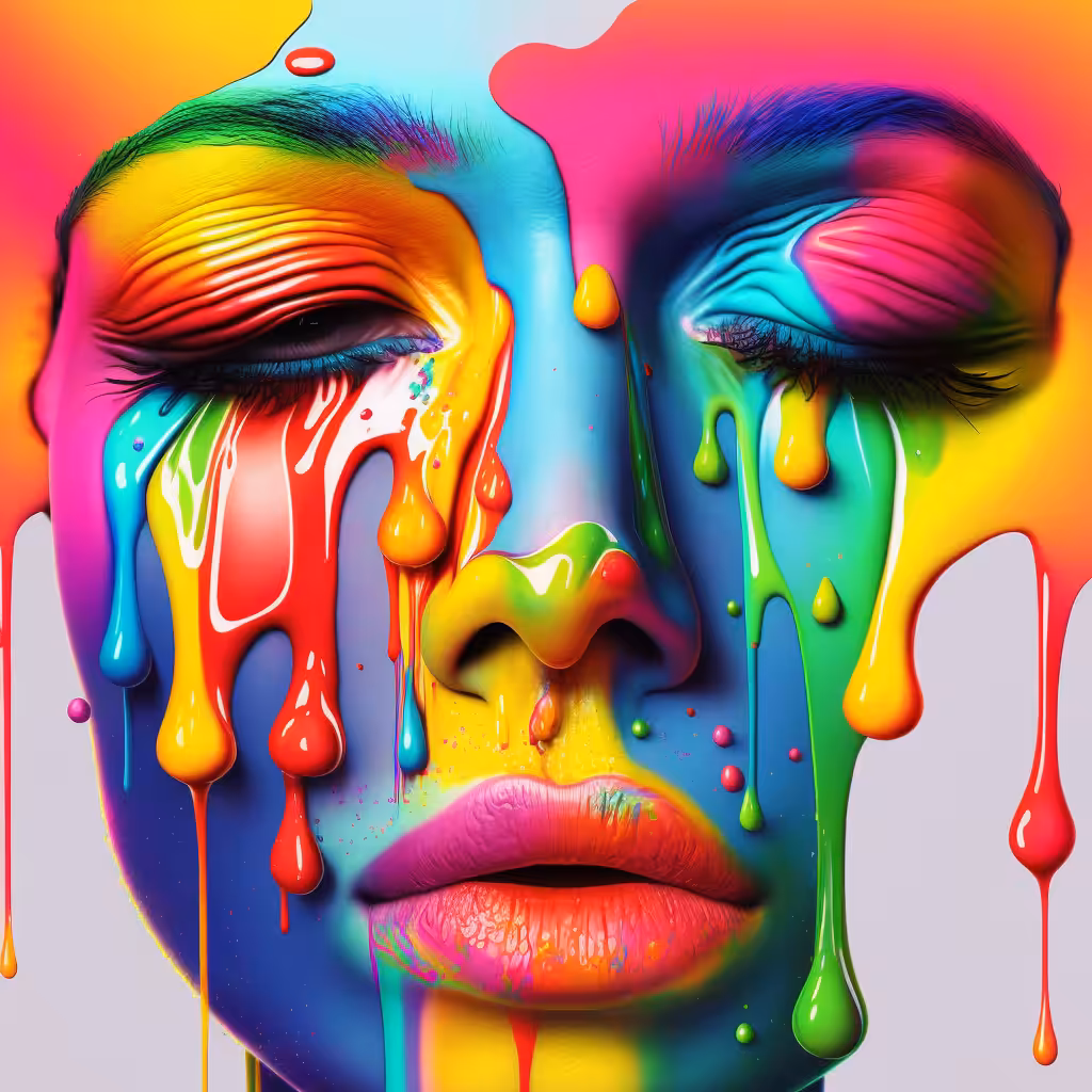 Rainbow drip