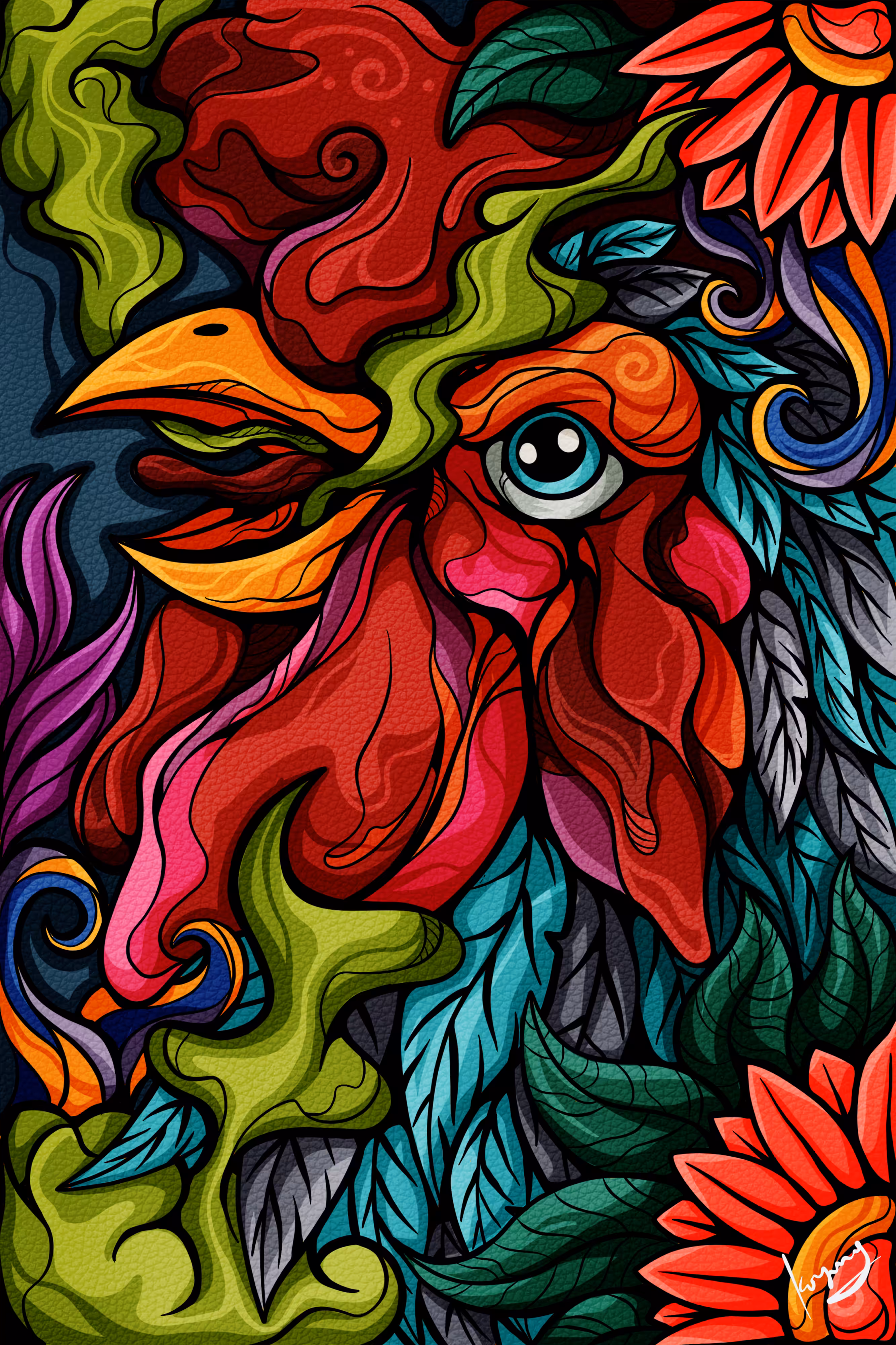 head of a rooster