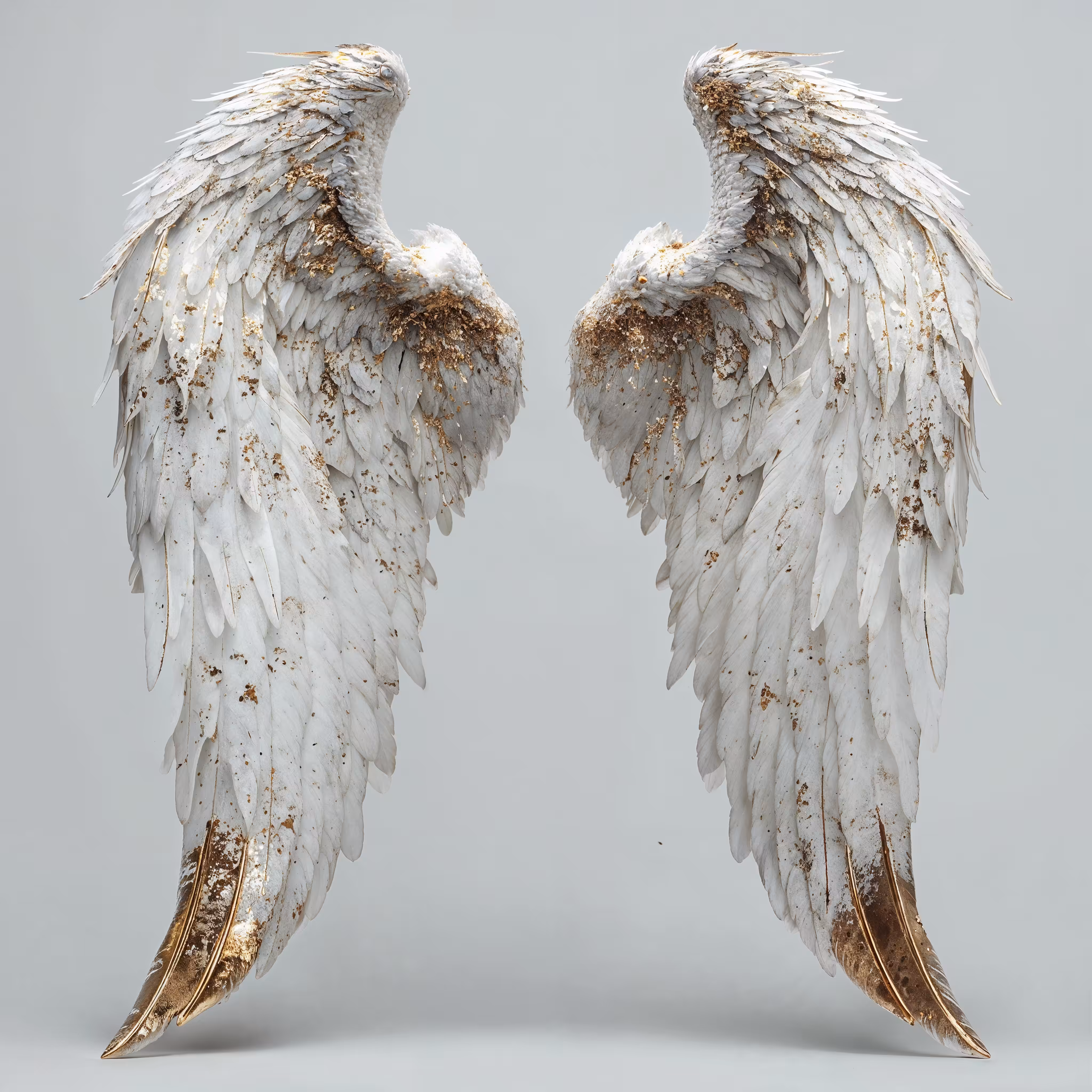 Feathers kissed by gold