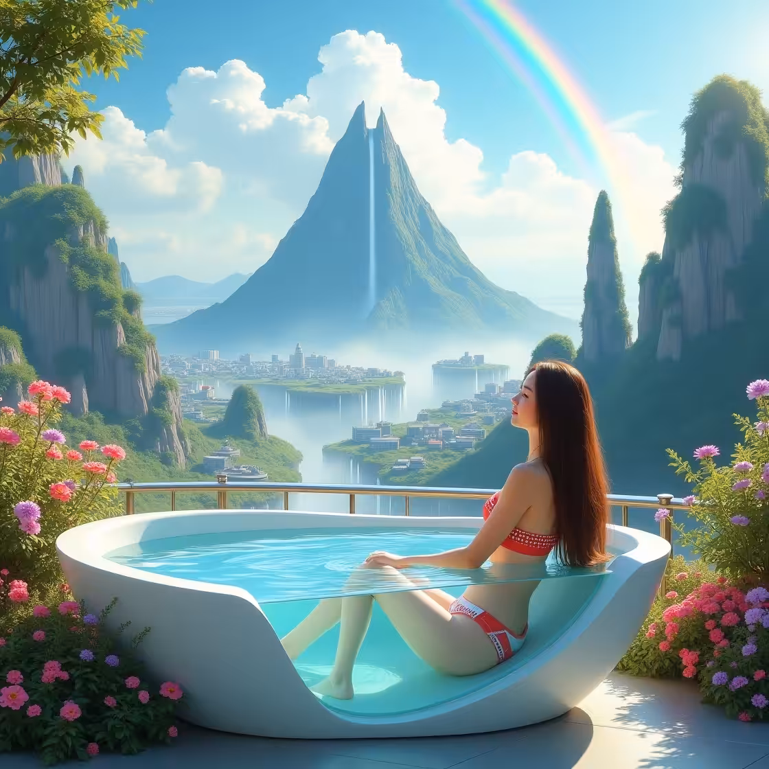 A Moment of Tranquility in a Dreamlike World